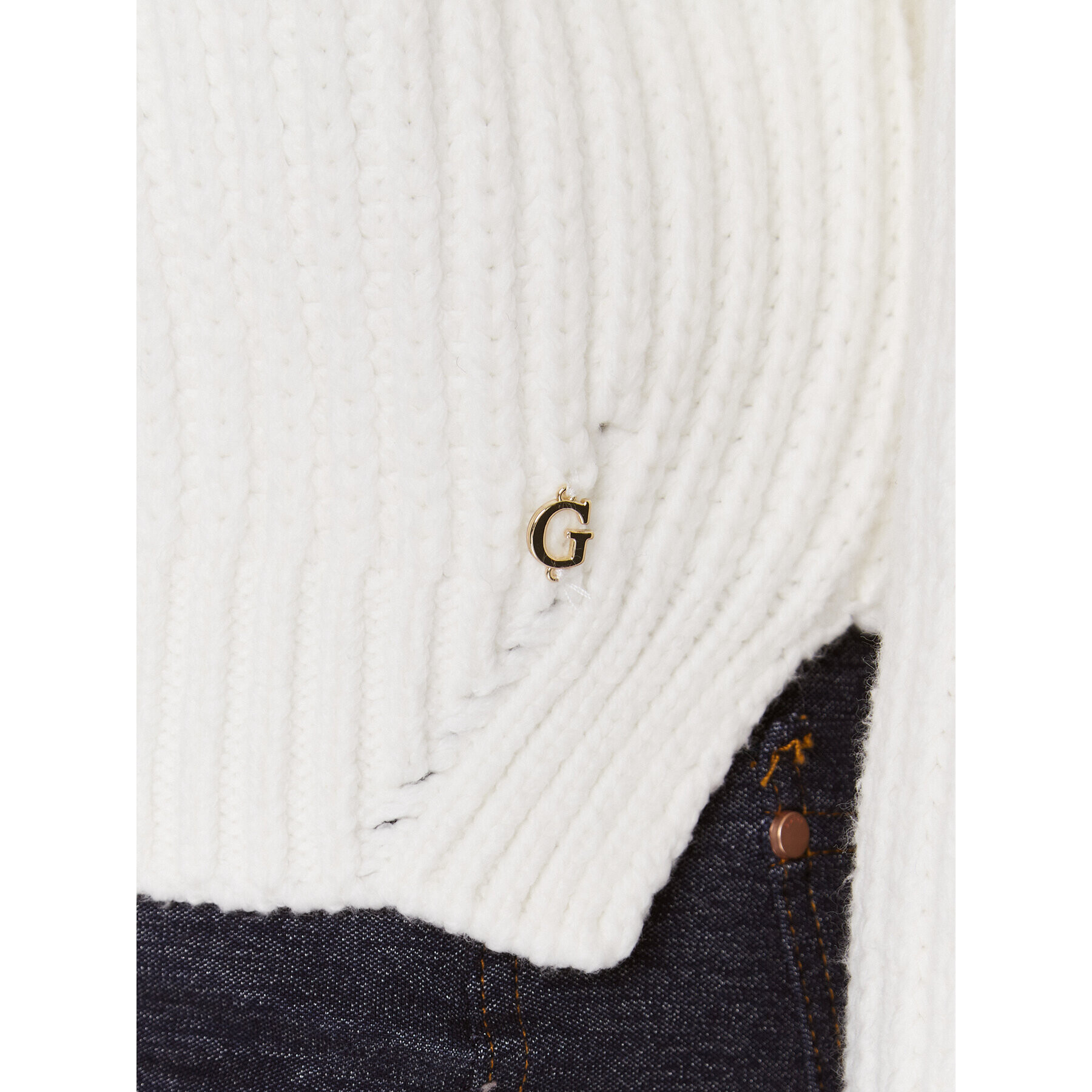 Guess Поло W3BR44 Z3962 Бял Regular Fit - Pepit.bg