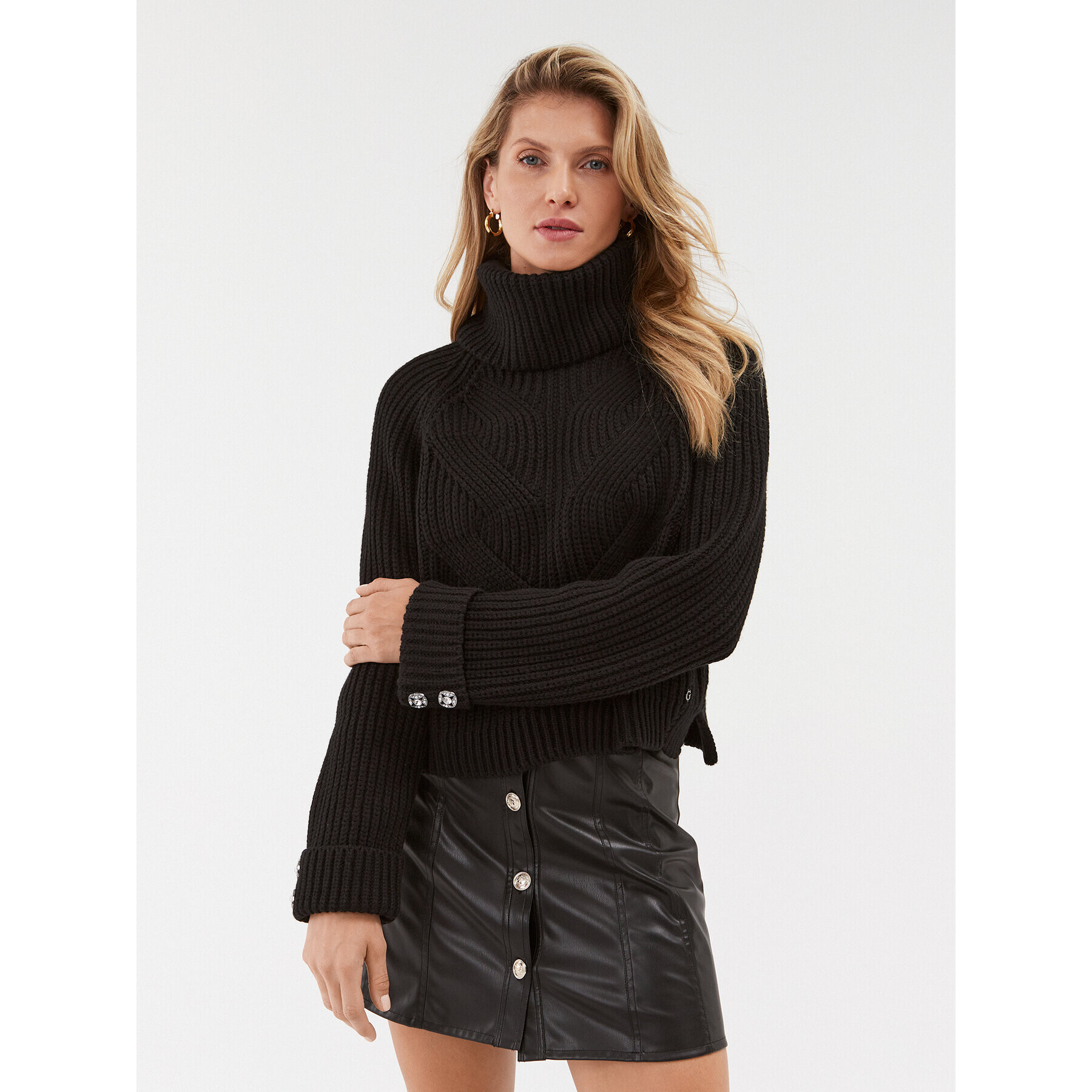 Guess Поло W3BR44 Z3962 Черен Regular Fit - Pepit.bg