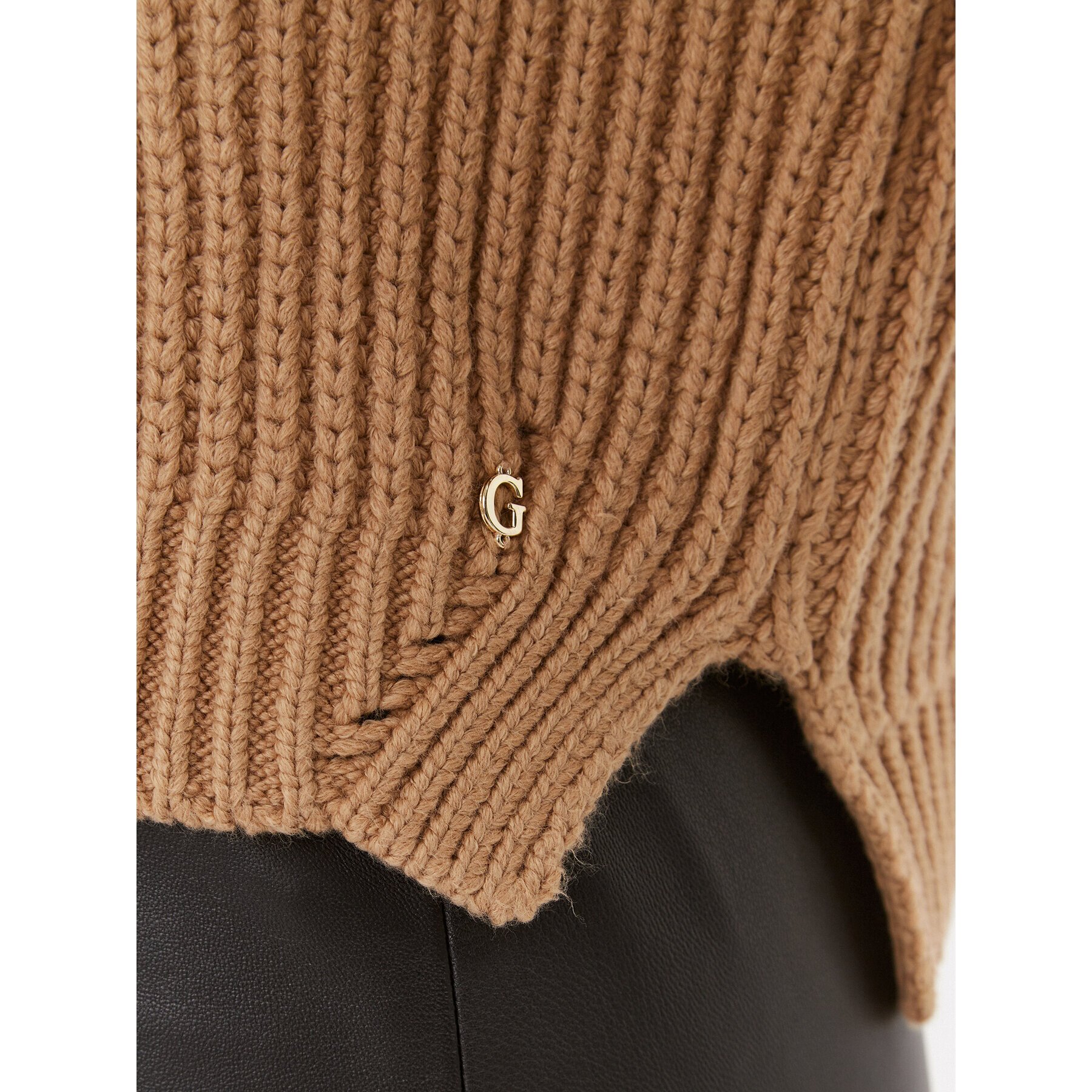 Guess Поло W3BR44 Z3962 Кафяв Regular Fit - Pepit.bg
