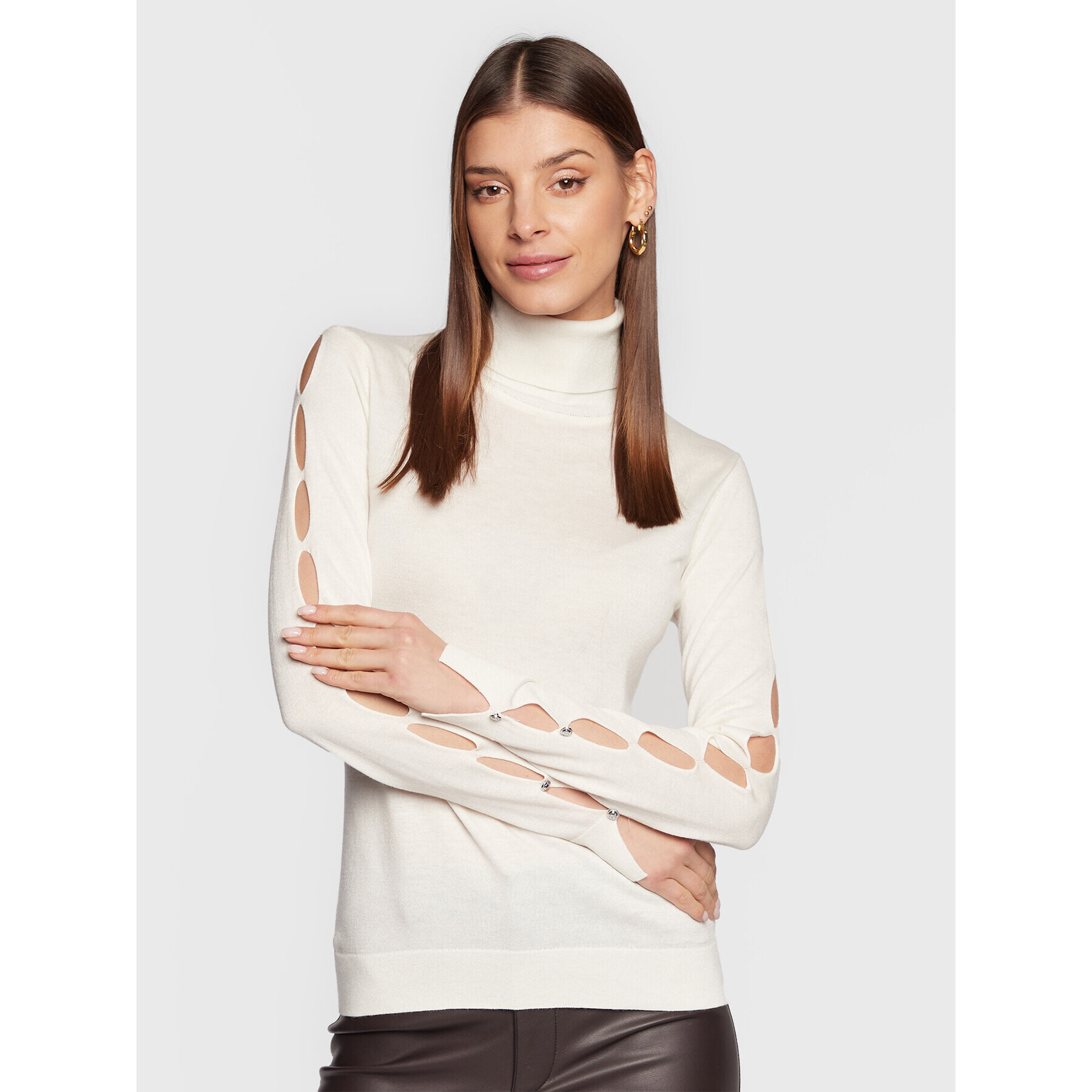 Guess Поло W3RR26 Z33T2 Екрю Regular Fit - Pepit.bg