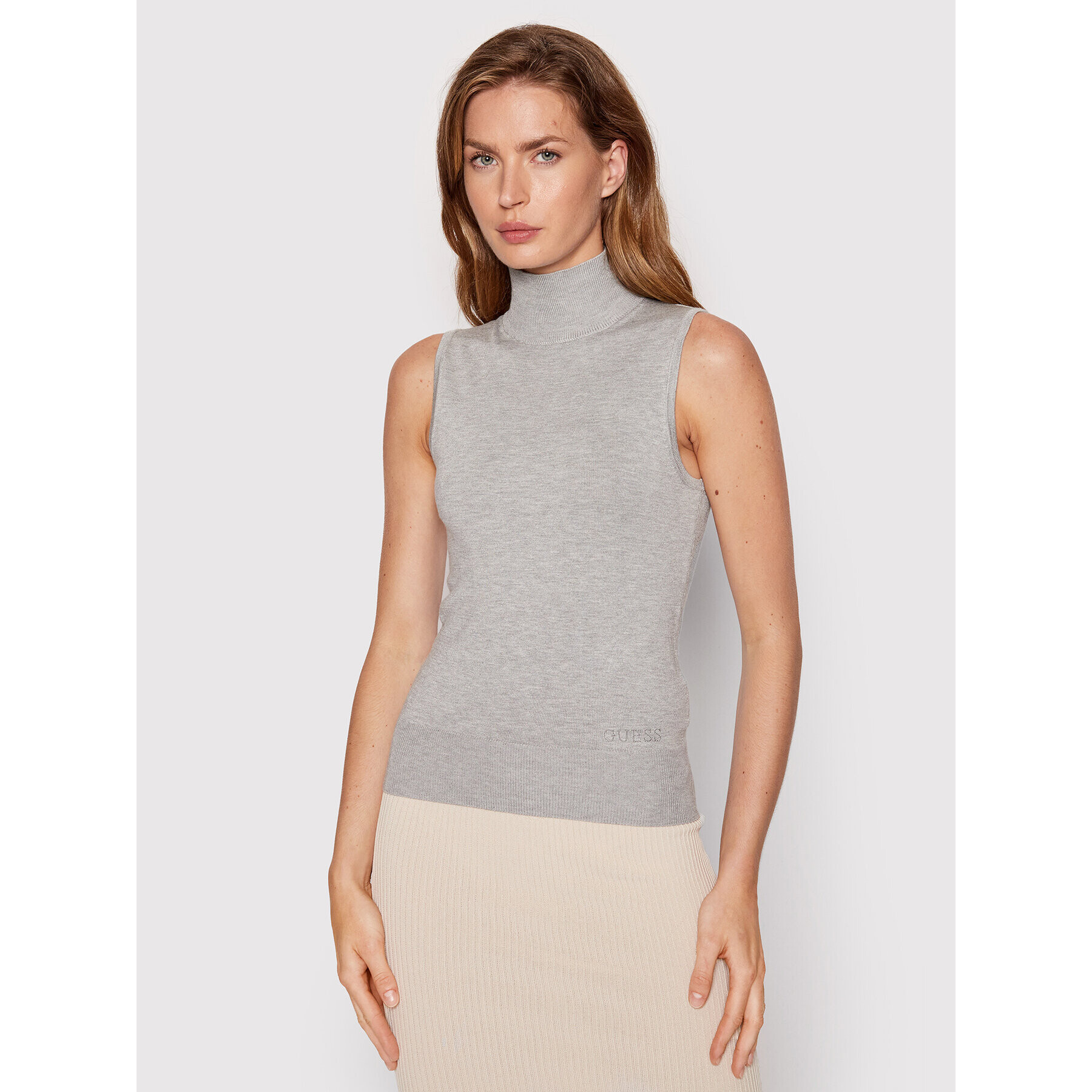 Guess Поло Zelinda W2YR32 Z2V62 Сив Regular Fit - Pepit.bg