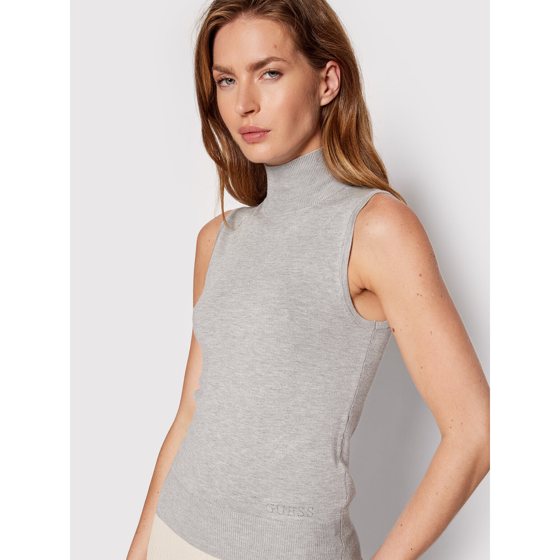 Guess Поло Zelinda W2YR32 Z2V62 Сив Regular Fit - Pepit.bg