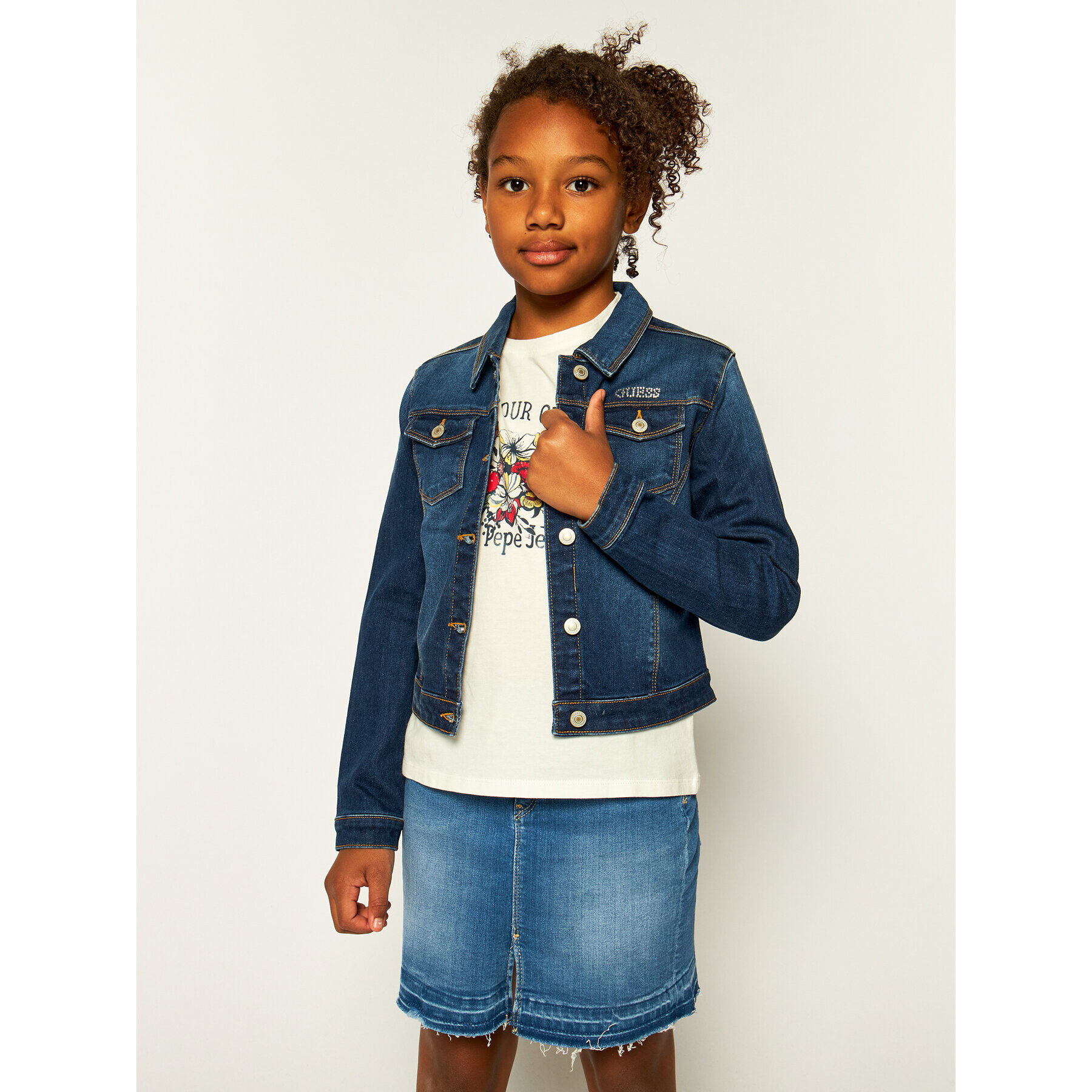 Guess Преходно яке J81L21 D29H0 Тъмносин Regular Fit - Pepit.bg