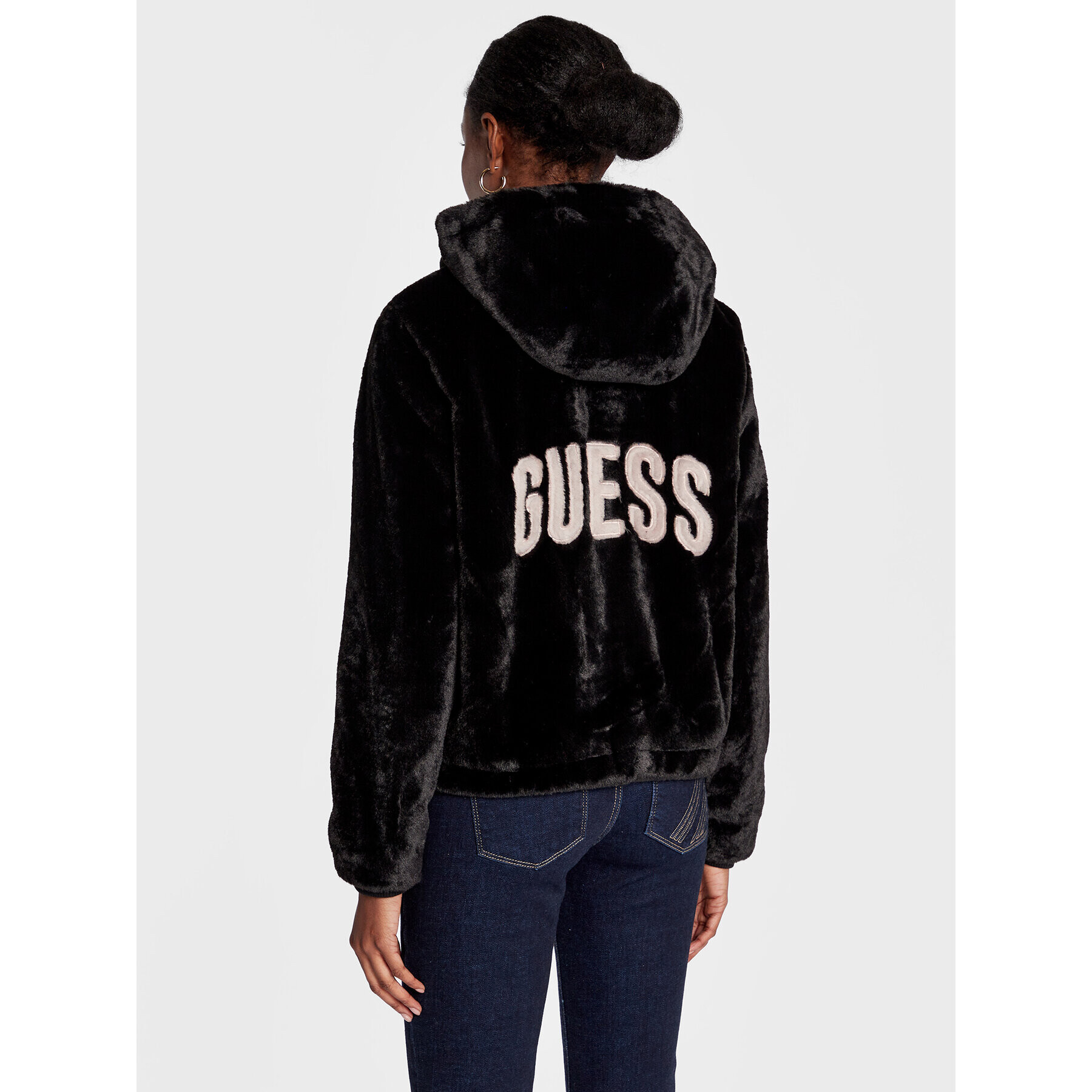 Guess Преходно яке Theoline W2BL22 WETP0 Черен Regular Fit - Pepit.bg