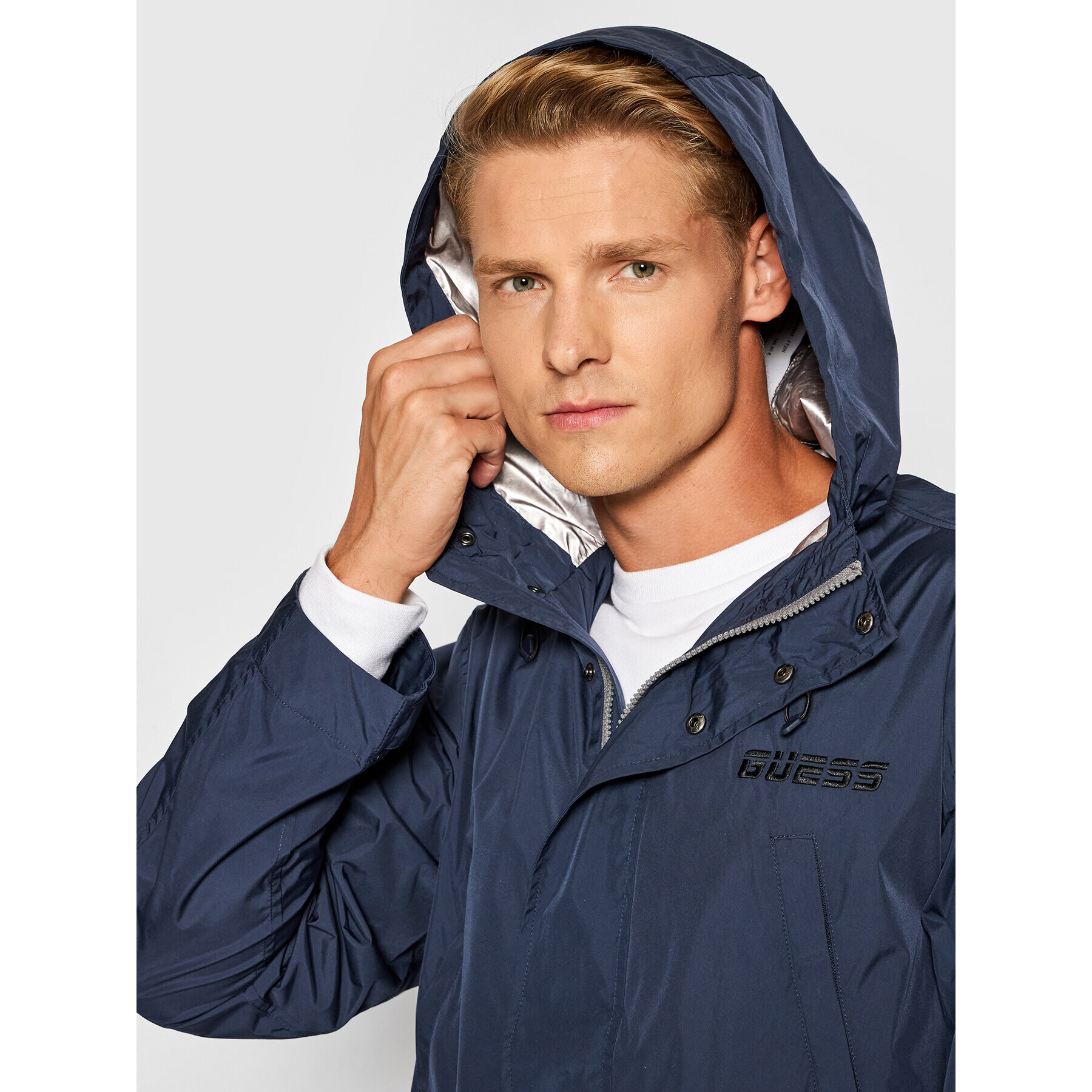 Guess Преходно яке U1YA33 WO065 Тъмносин Regular Fit - Pepit.bg
