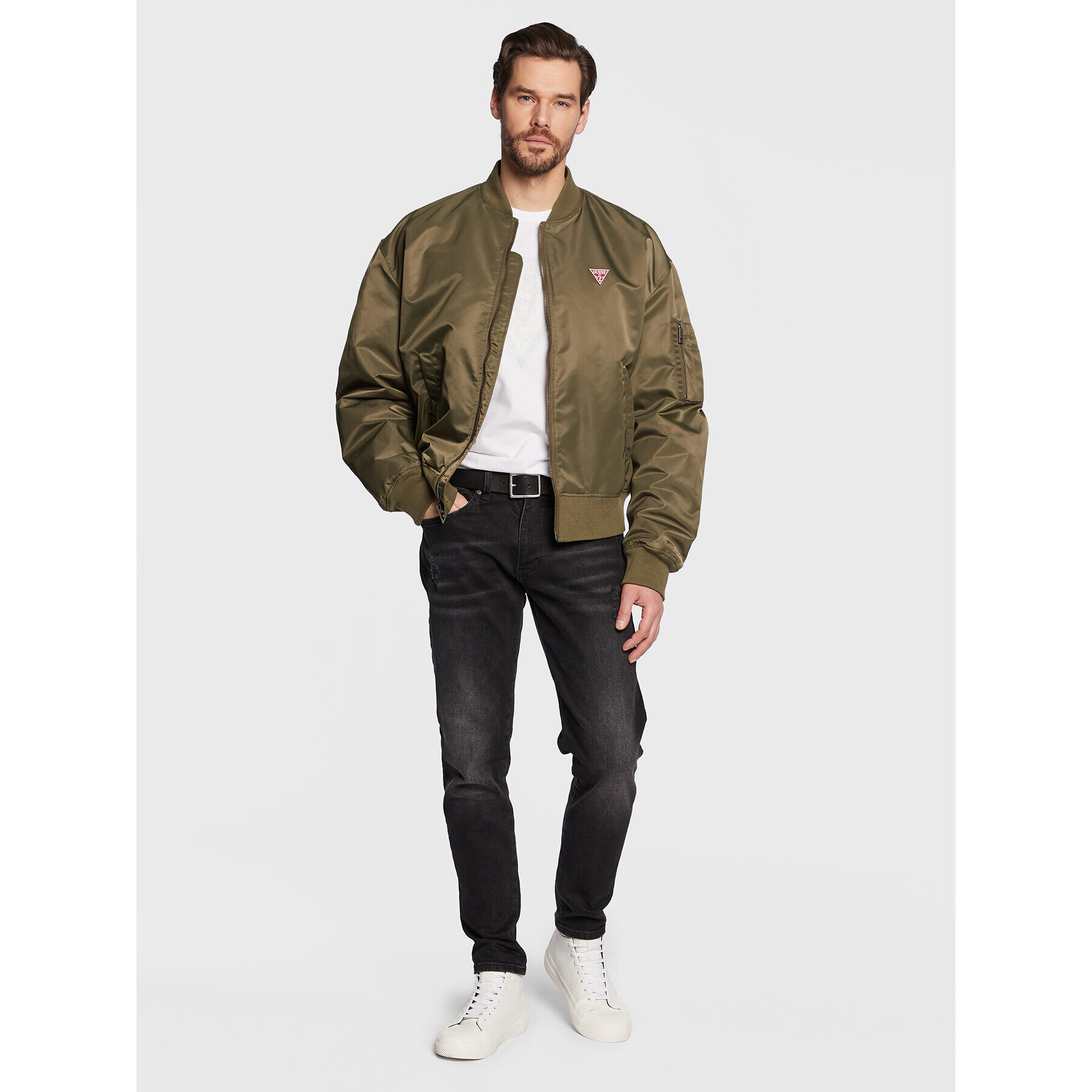 Guess Преходно яке Ace M3RL87 WFA20 Зелен Relaxed Fit - Pepit.bg