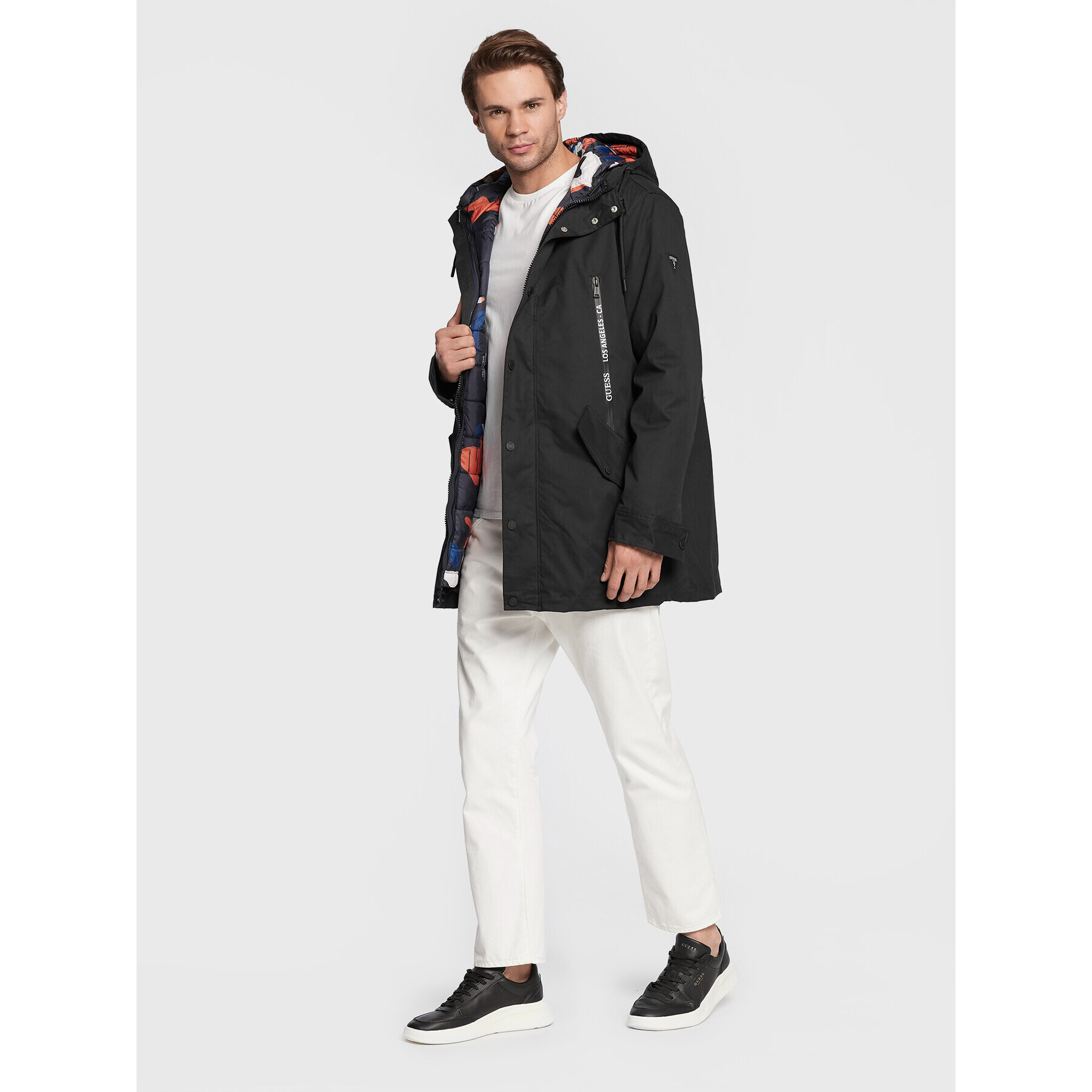 Guess Преходно яке M2BL36 WE6U0 Черен Regular Fit - Pepit.bg