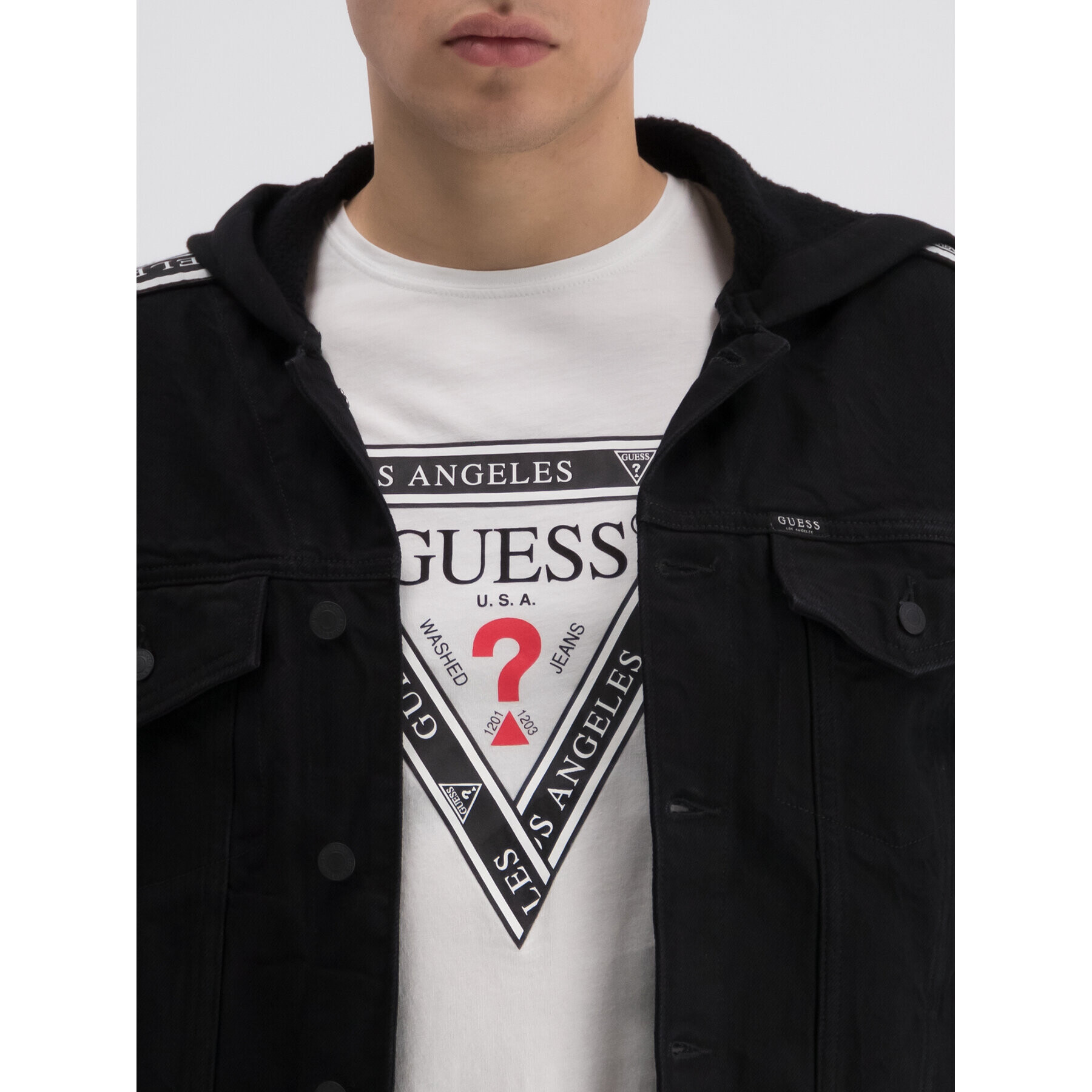 Guess Преходно яке M93N22 D3P40 Черен Regular Fit - Pepit.bg