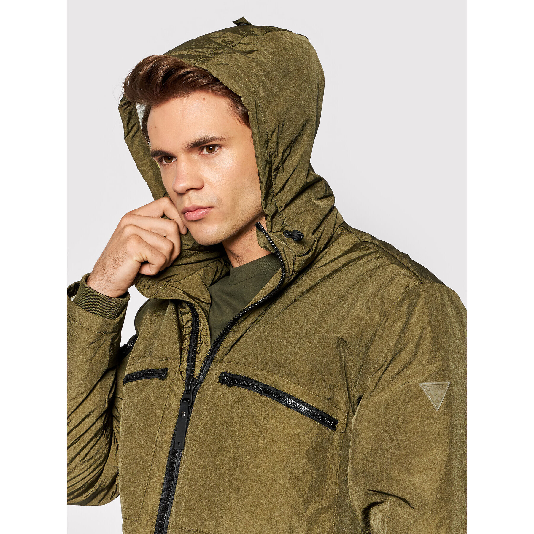 Guess Преходно яке U1BA13 WO068 Зелен Regular Fit - Pepit.bg