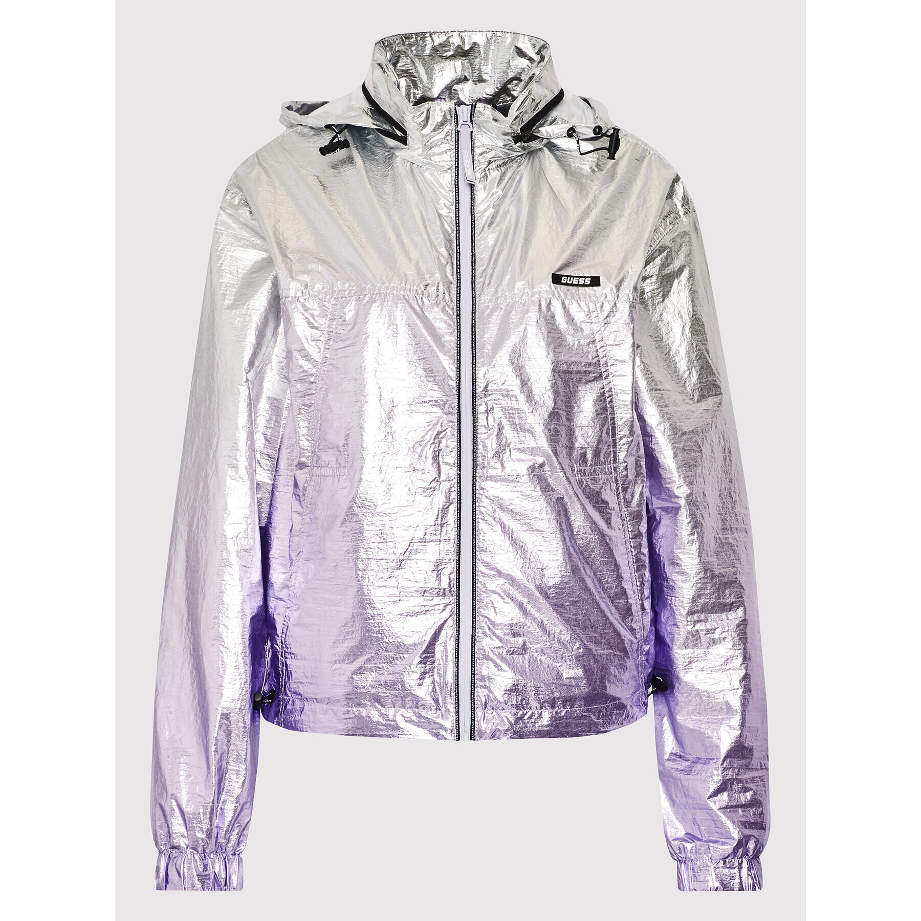 Guess Преходно яке V2YL04 WEGK0 Сребрист Regular Fit - Pepit.bg