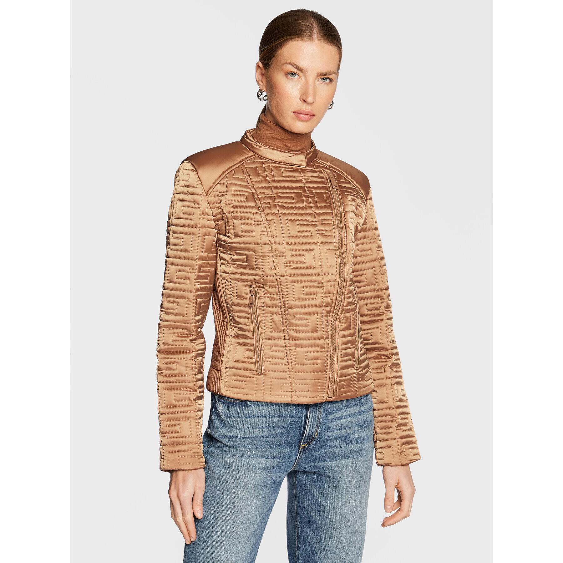 Guess Преходно яке W2BL31 WEWF0 Бежов Regular Fit - Pepit.bg
