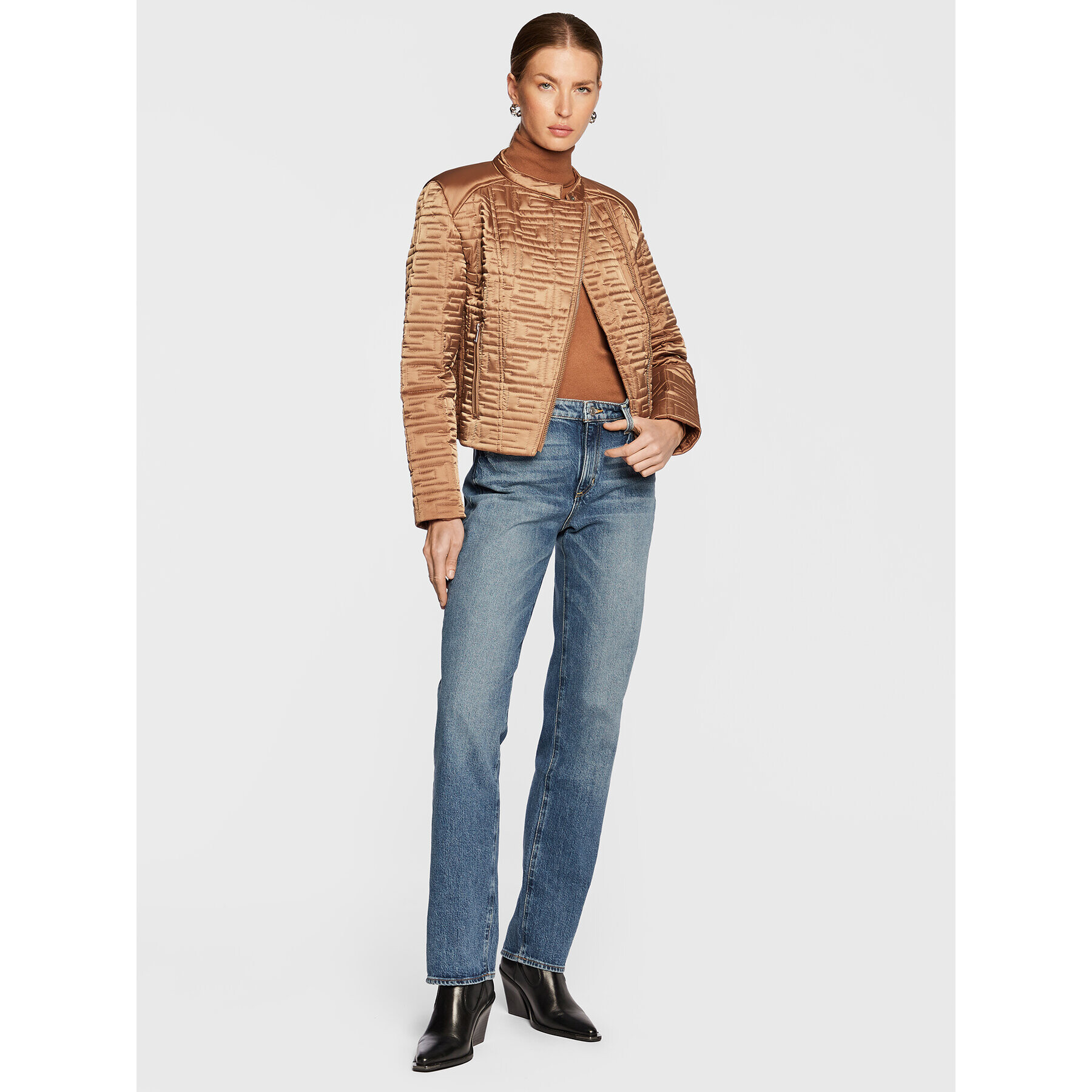 Guess Преходно яке W2BL31 WEWF0 Бежов Regular Fit - Pepit.bg