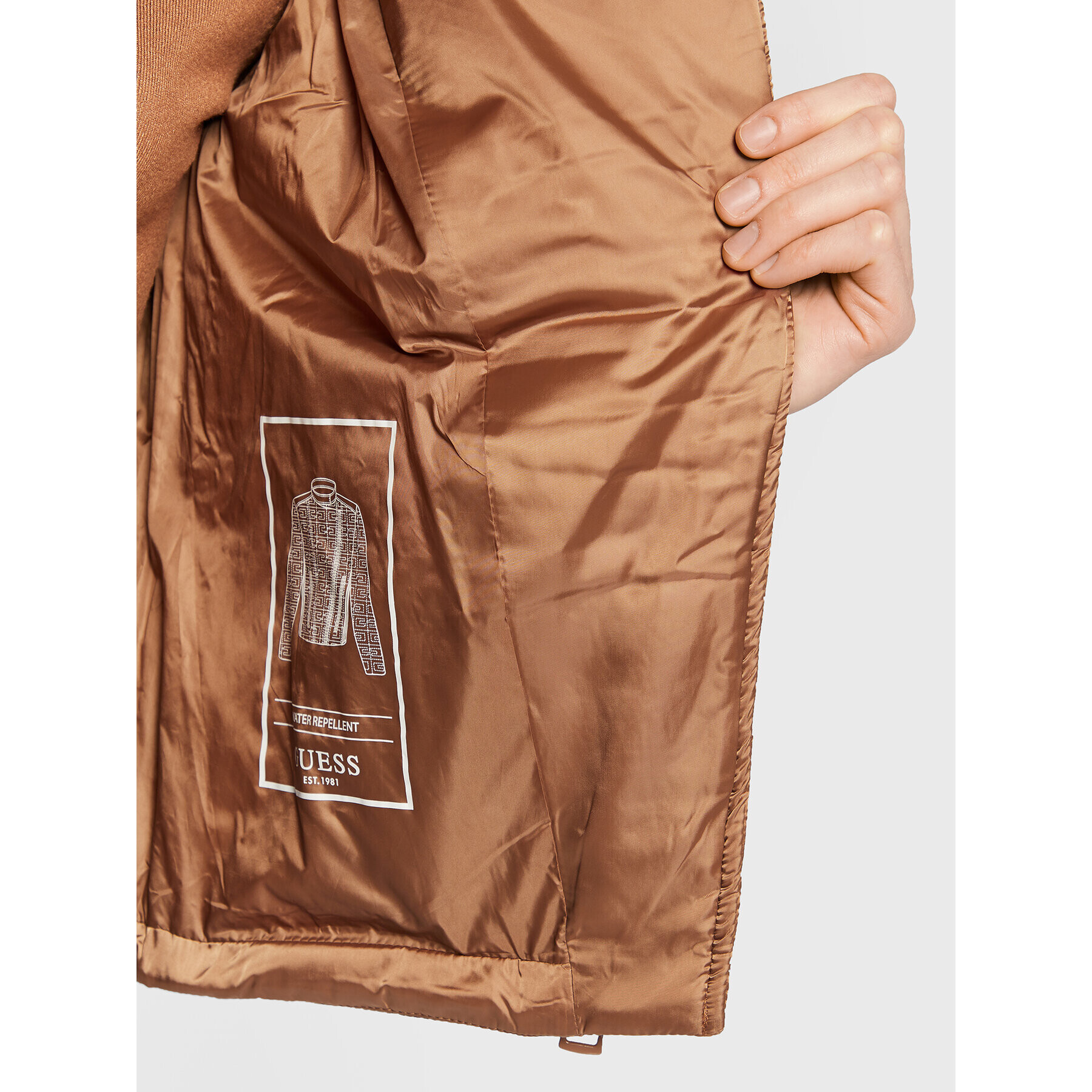 Guess Преходно яке W2BL31 WEWF0 Бежов Regular Fit - Pepit.bg