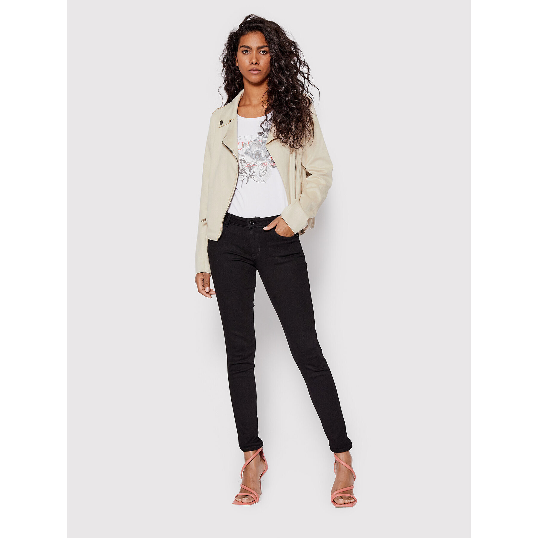 Guess Преходно яке W2RL20 WEGB2 Бежов Regular Fit - Pepit.bg