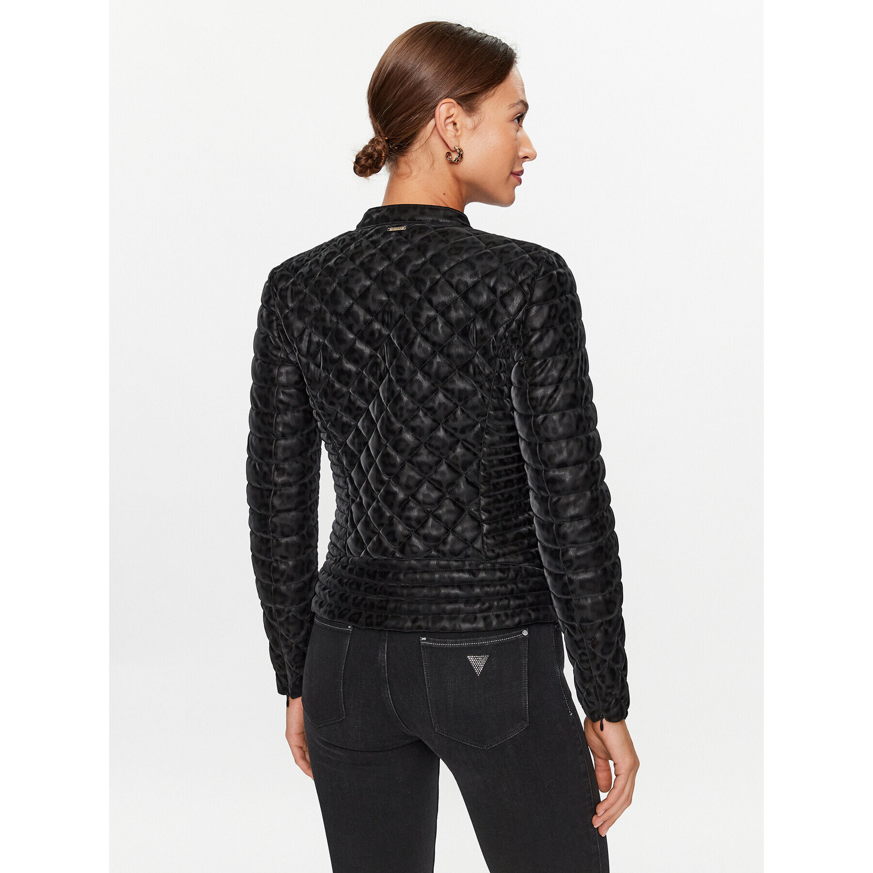 Guess Преходно яке W3BL15 WFQR0 Черен Regular Fit - Pepit.bg