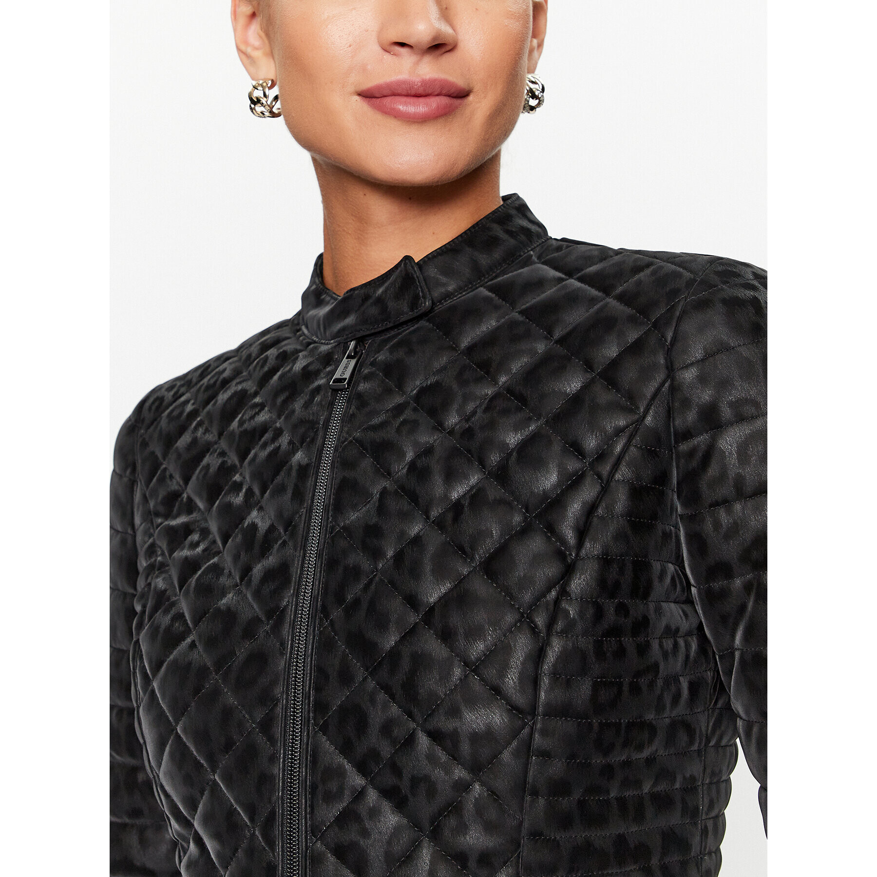 Guess Преходно яке W3BL15 WFQR0 Черен Regular Fit - Pepit.bg