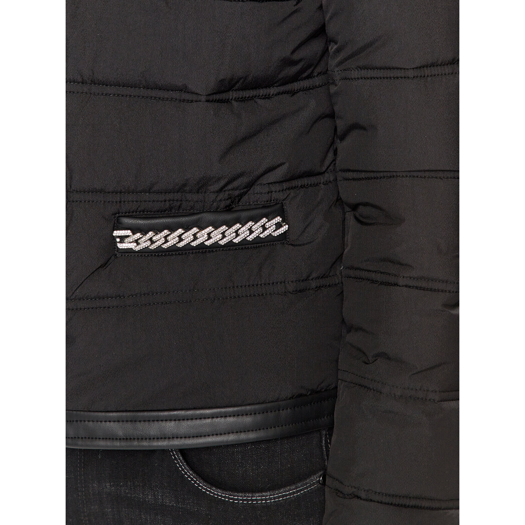 Guess Пухено яке W3YL11 WFIX0 Черен Regular Fit - Pepit.bg
