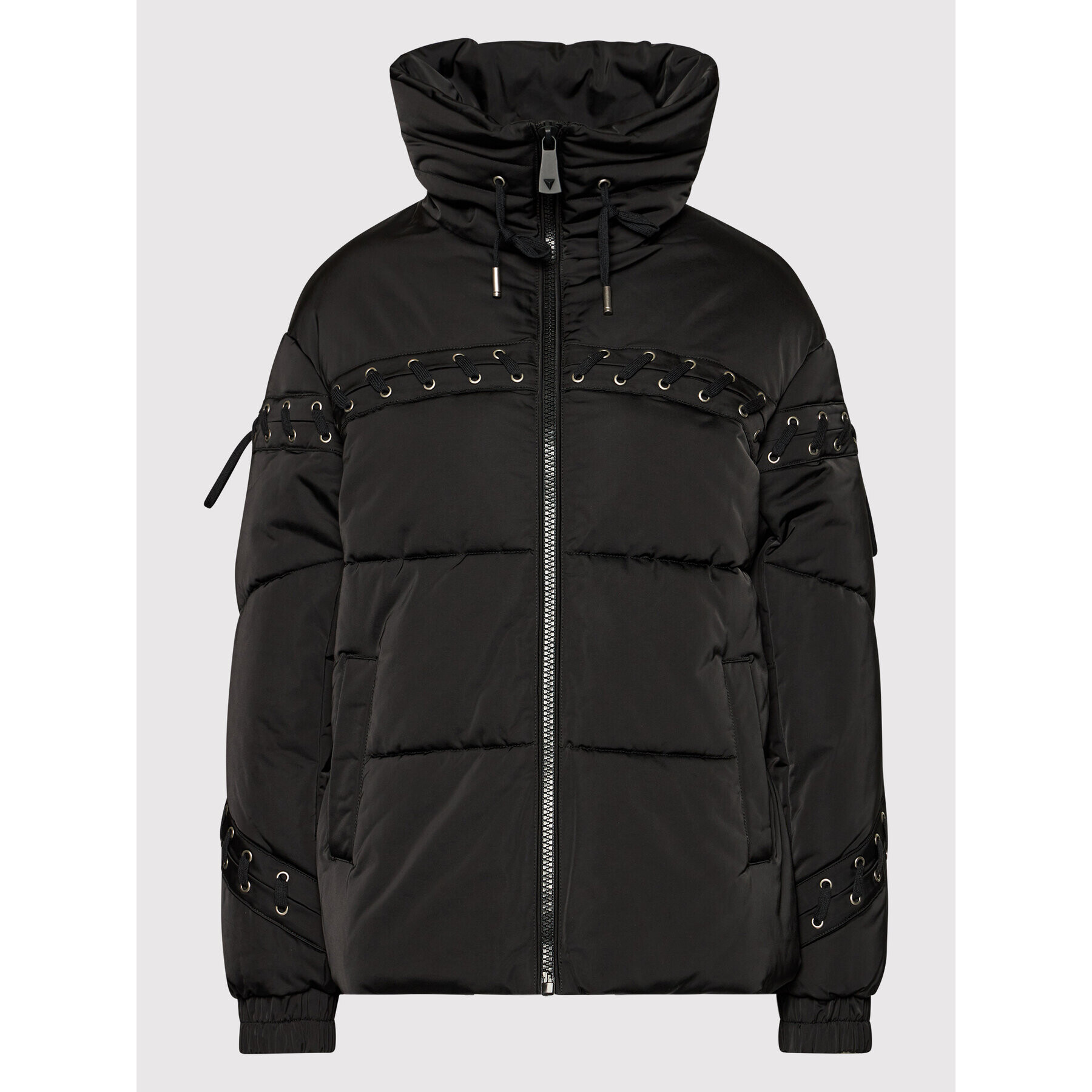 Guess Пухено яке Blessing W1BL16 WE4G0 Черен Boxy Fit - Pepit.bg