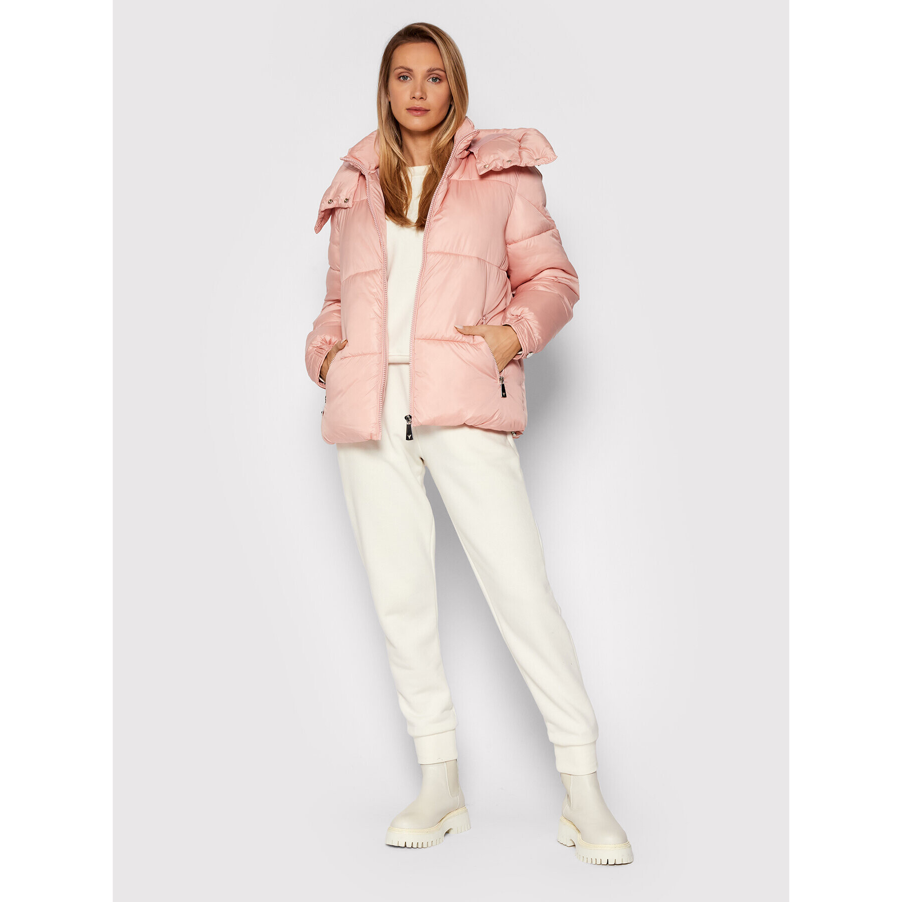 Guess Пухено яке Eliza W1BL01 WEAX0 Розов Regular Fit - Pepit.bg