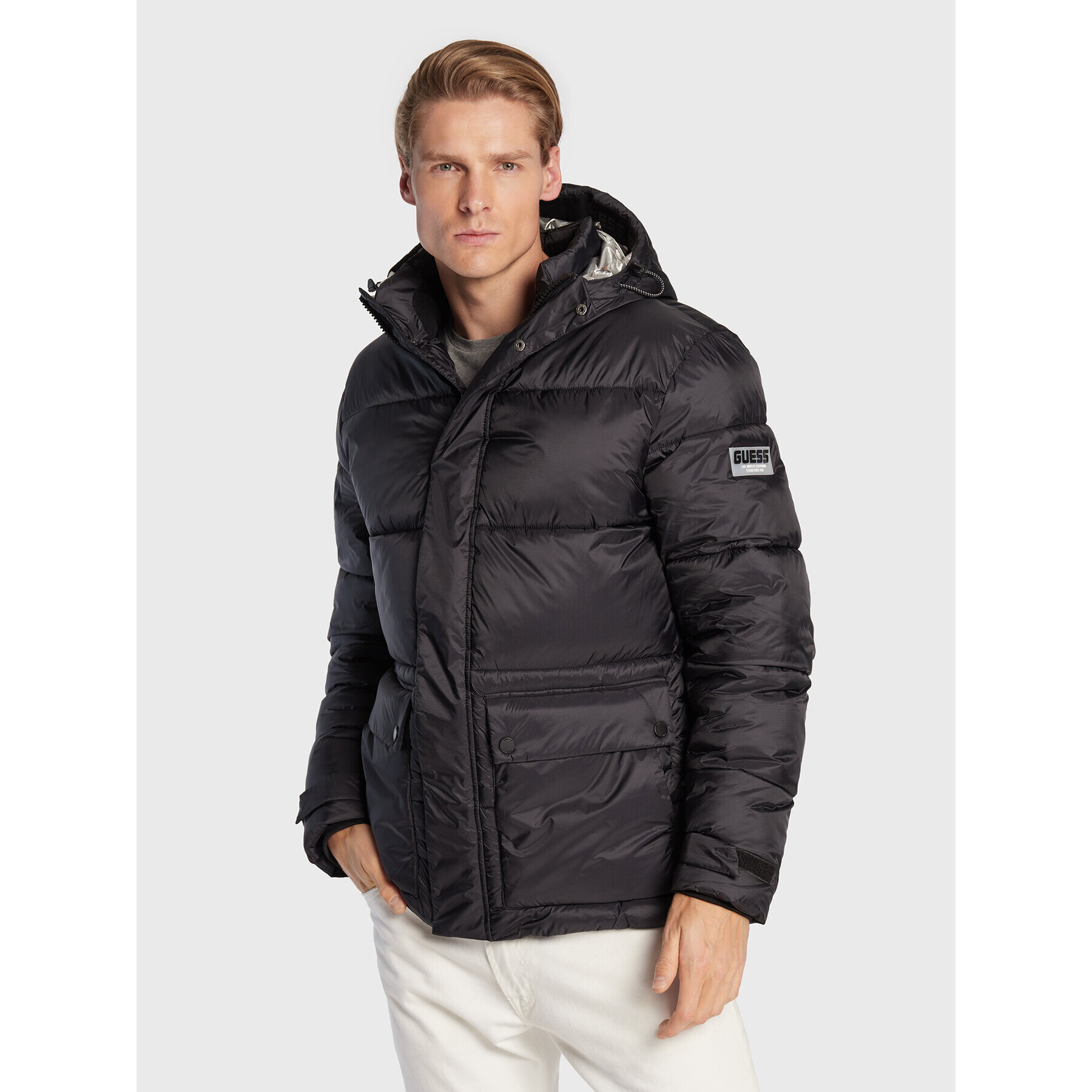 Guess Пухено яке Gladwin Z2BL10 WF0N2 Черен Regular Fit - Pepit.bg