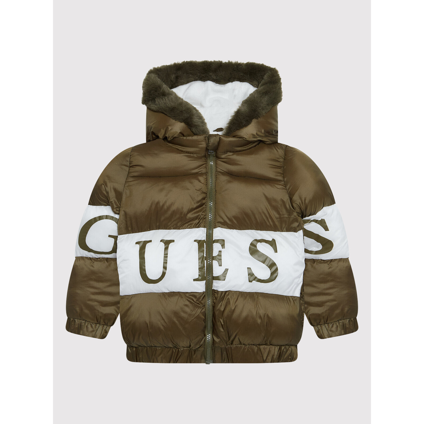 Guess Пухено яке H1BT00 WE8Z0 Зелен Regular Fit - Pepit.bg
