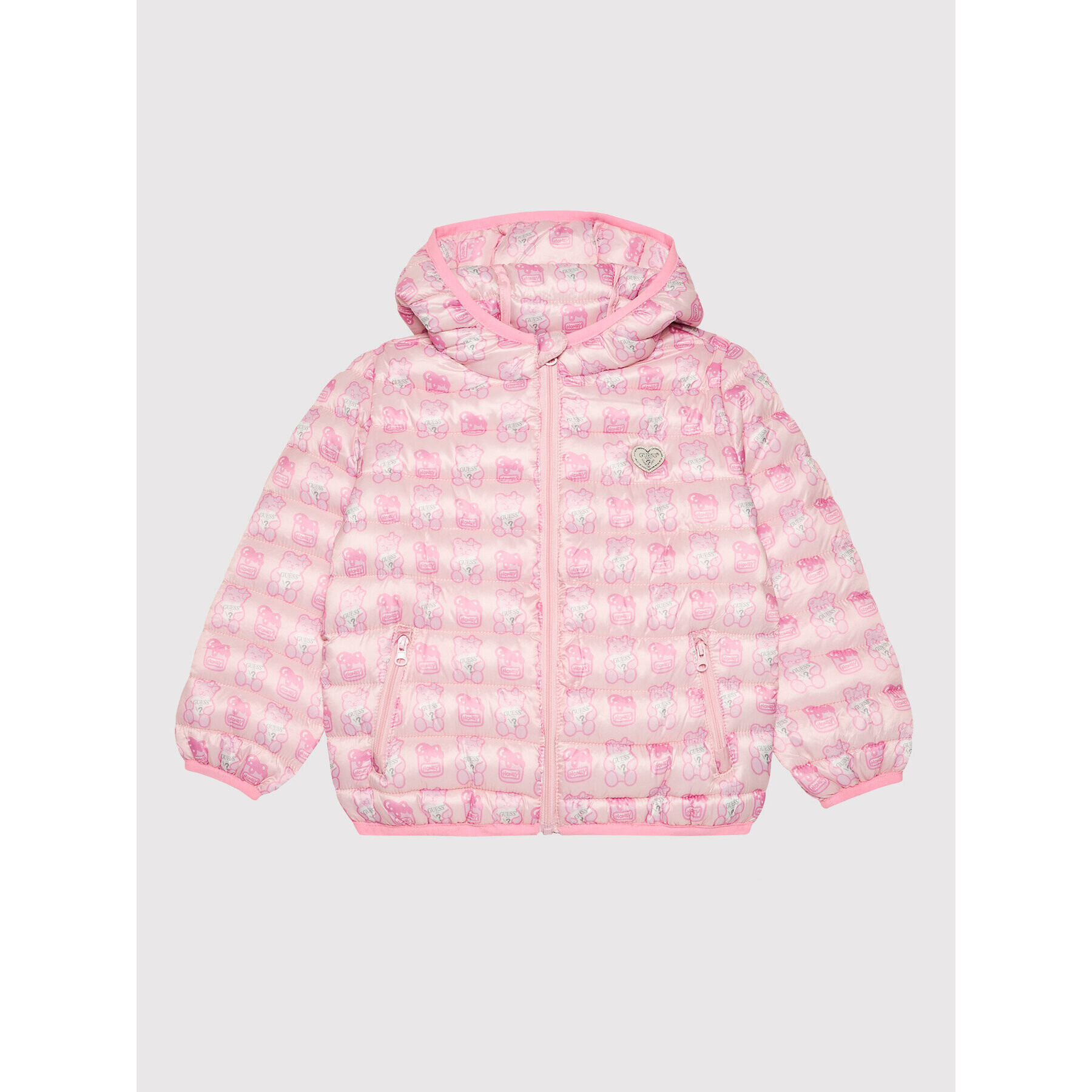 Guess Пухено яке H1YT03 WB310 Розов Regular Fit - Pepit.bg