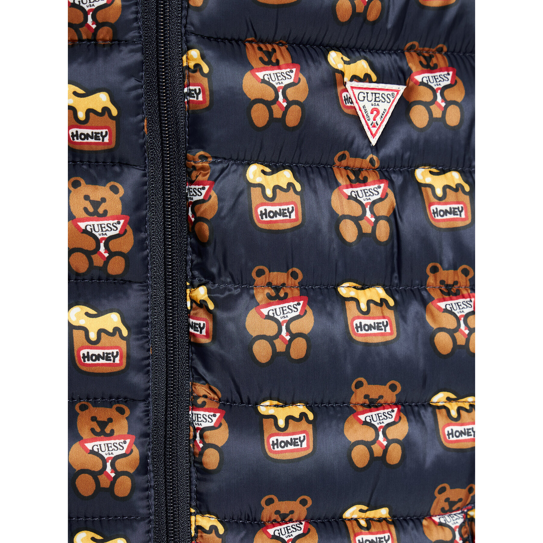 Guess Пухено яке H1YT03 WB310 Тъмносин Regular Fit - Pepit.bg