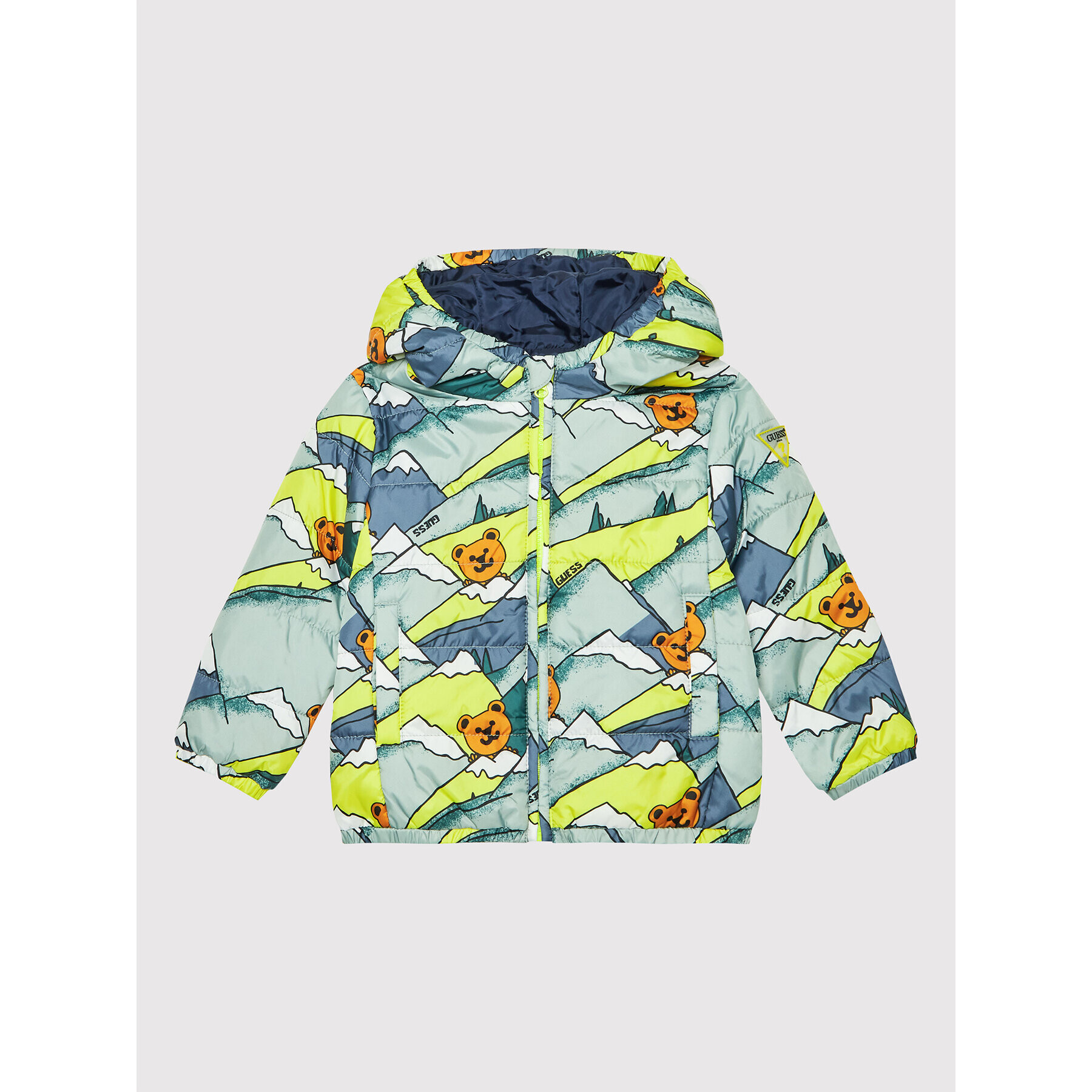 Guess Пухено яке H2YI04 WDGX0 Зелен Regular Fit - Pepit.bg