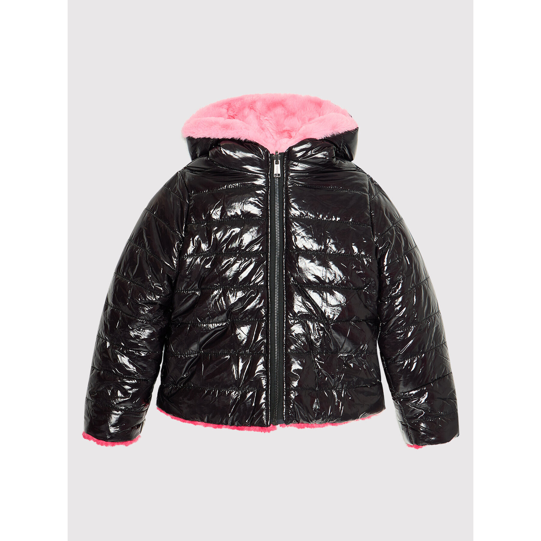 Guess Пухено яке J1BL04 WDDR0 Черен Regular Fit - Pepit.bg