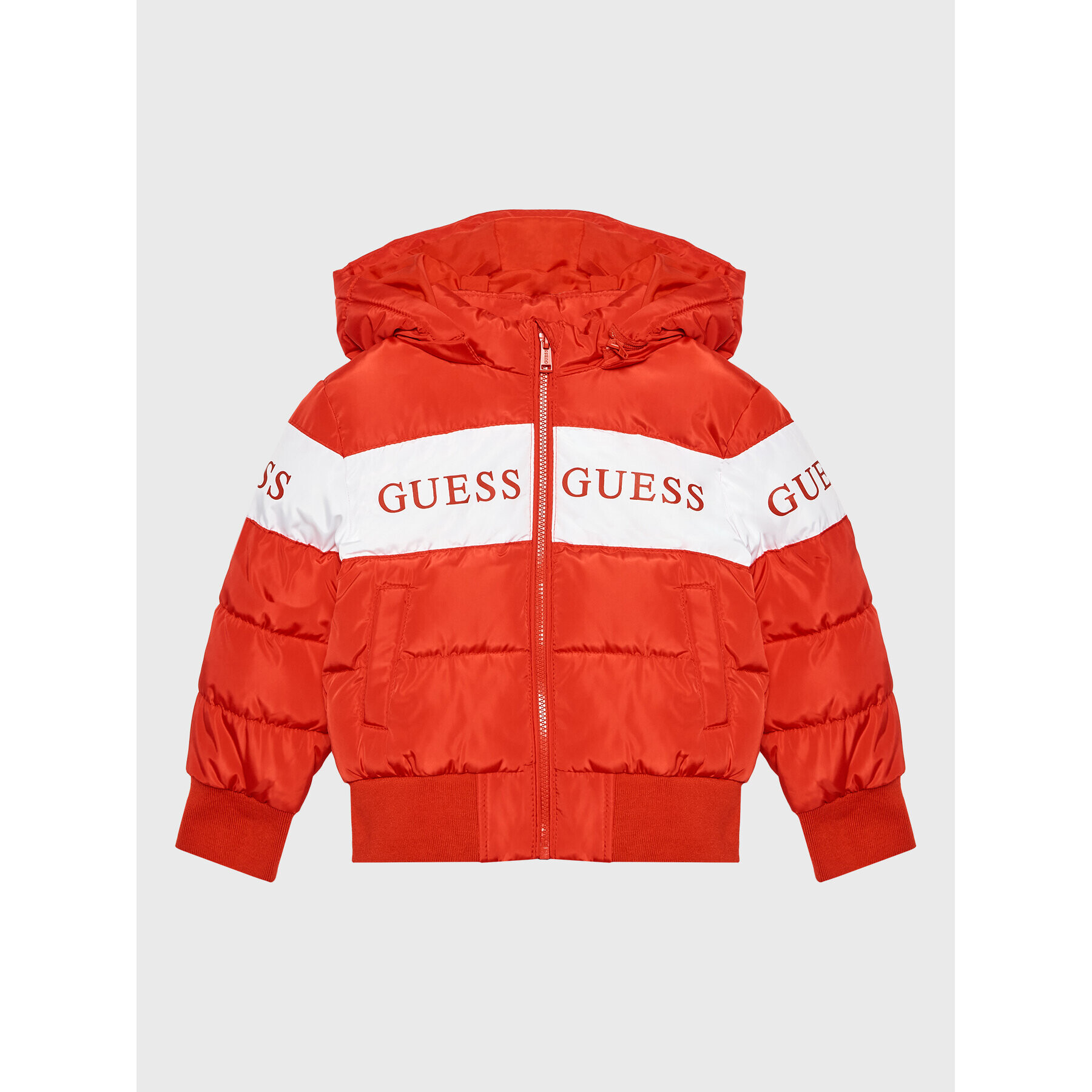 Guess Пухено яке K2BL00 WB240 Червен Regular Fit - Pepit.bg