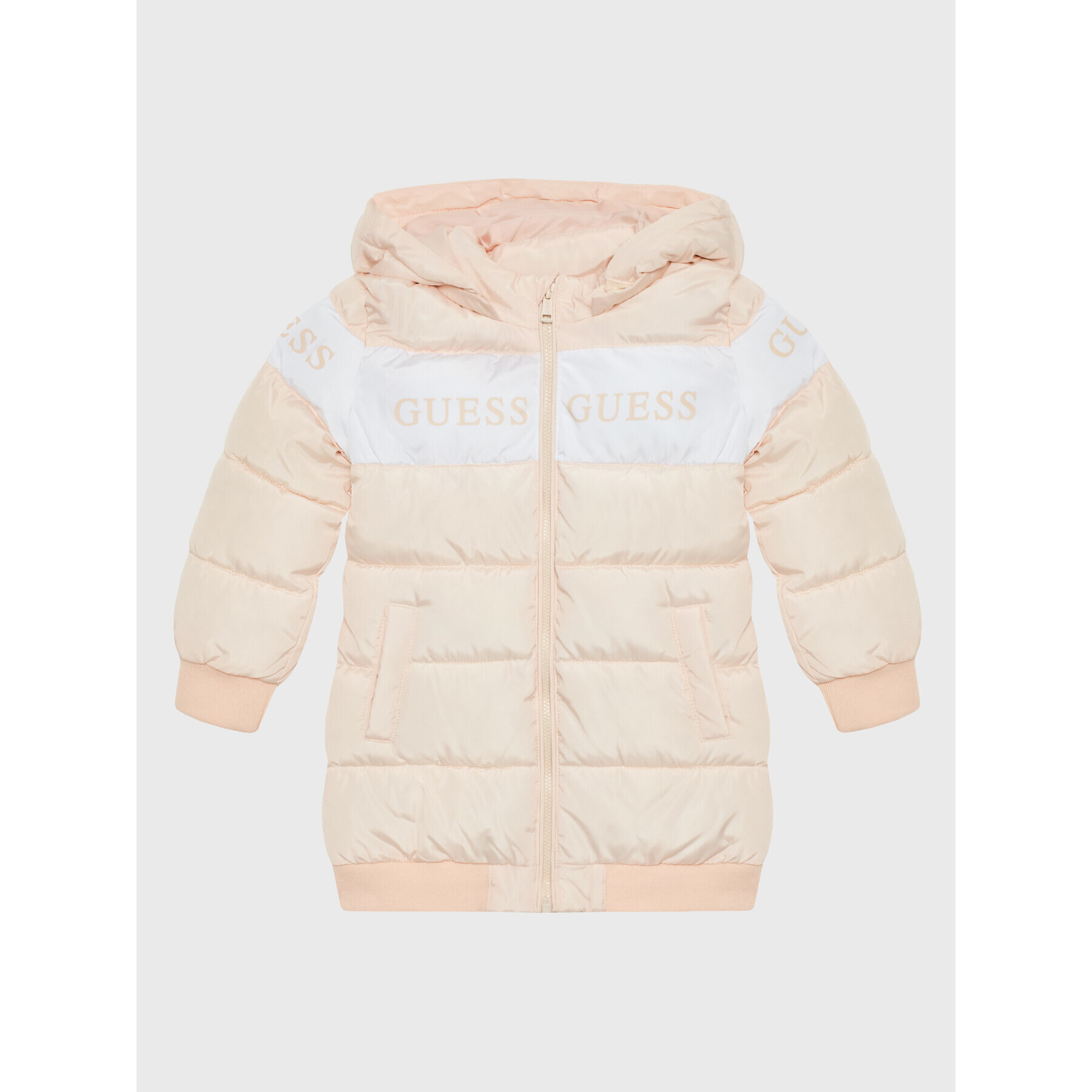 Guess Пухено яке K2BL01 WB240 Бежов Regular Fit - Pepit.bg