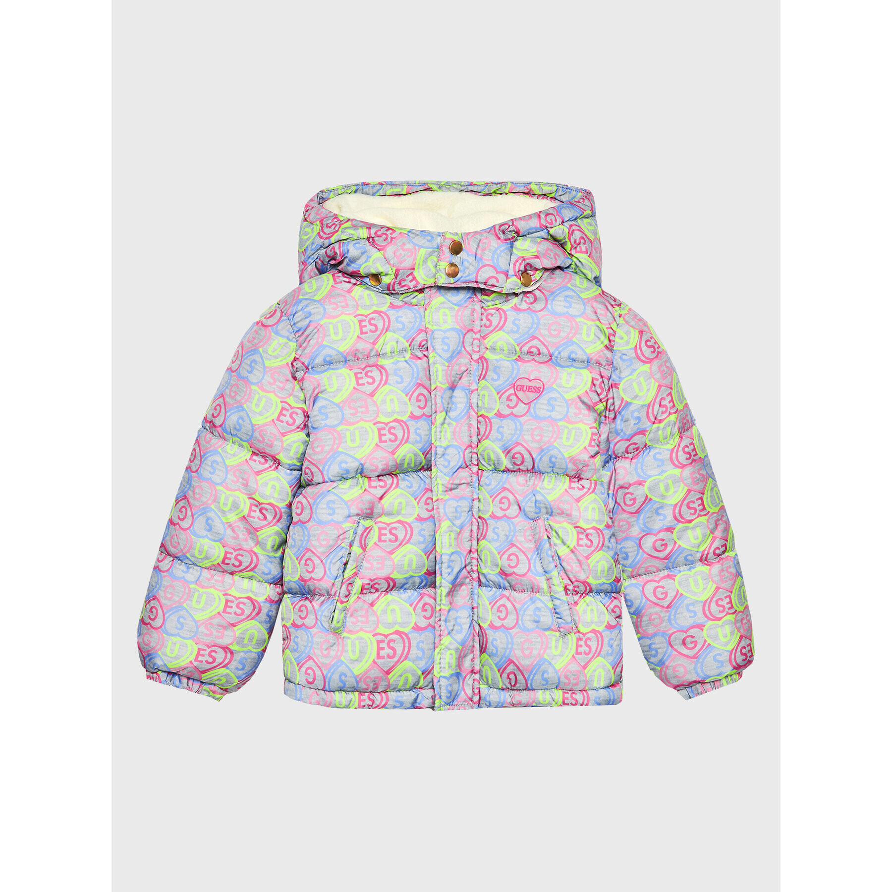 Guess Пухено яке K2BL04 WCFM0 Сив Regular Fit - Pepit.bg