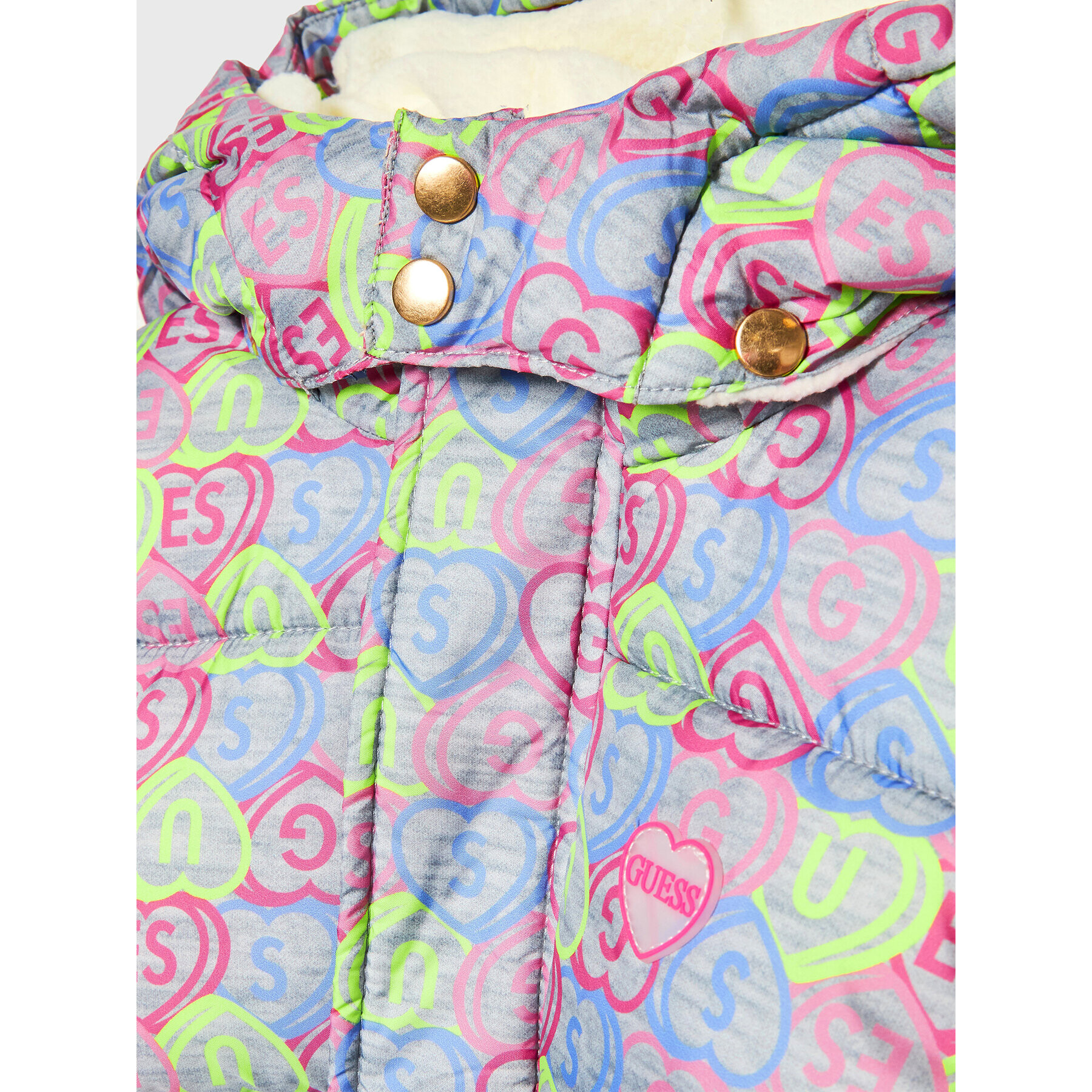 Guess Пухено яке K2BL04 WCFM0 Сив Regular Fit - Pepit.bg