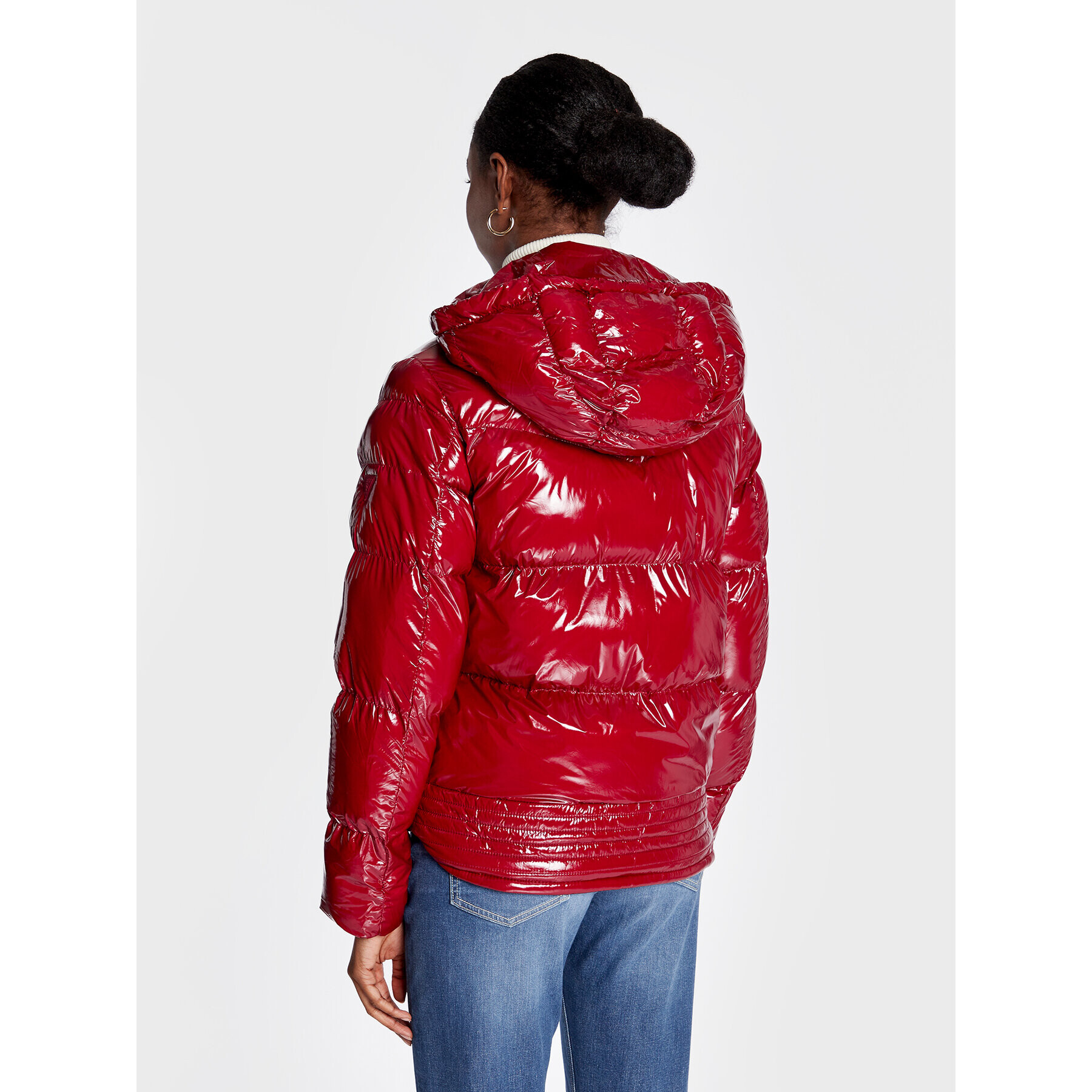 Guess Пухено яке Karine W2BL44 WEWQ0 Червен Regular Fit - Pepit.bg