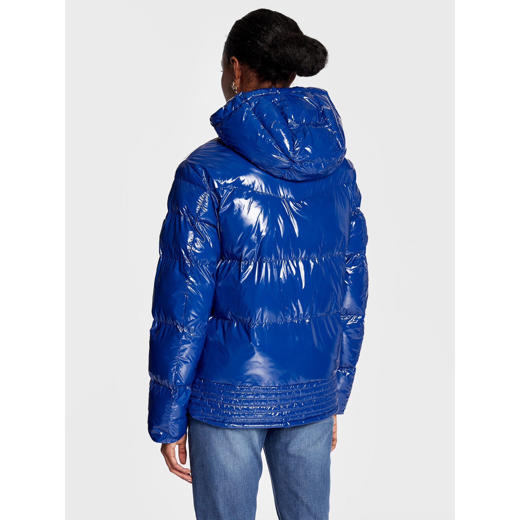 Guess Пухено яке Karine W2BL44 WEWQ0 Син Regular Fit - Pepit.bg