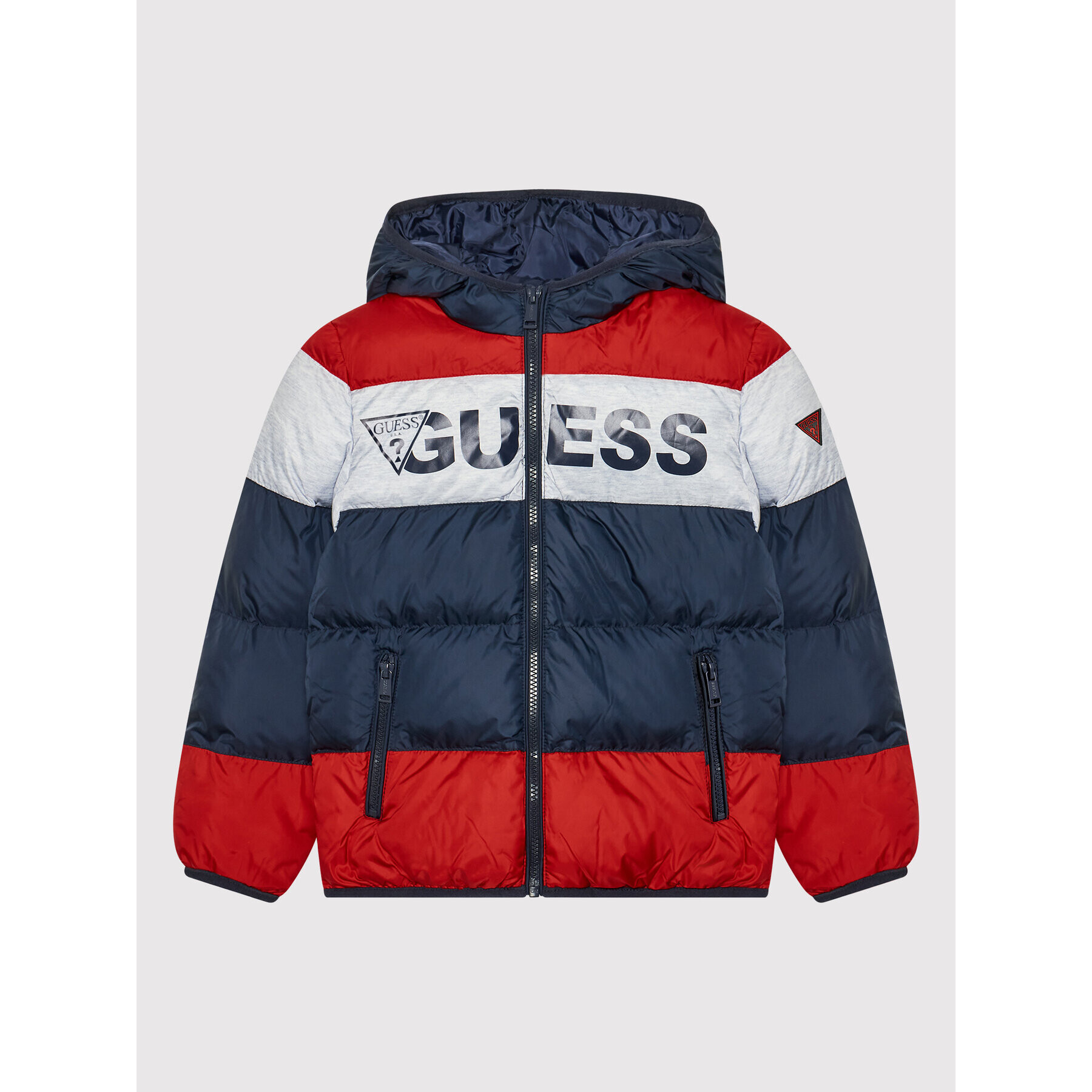 Guess Пухено яке L2YL08 WDGX0 Тъмносин Regular Fit - Pepit.bg