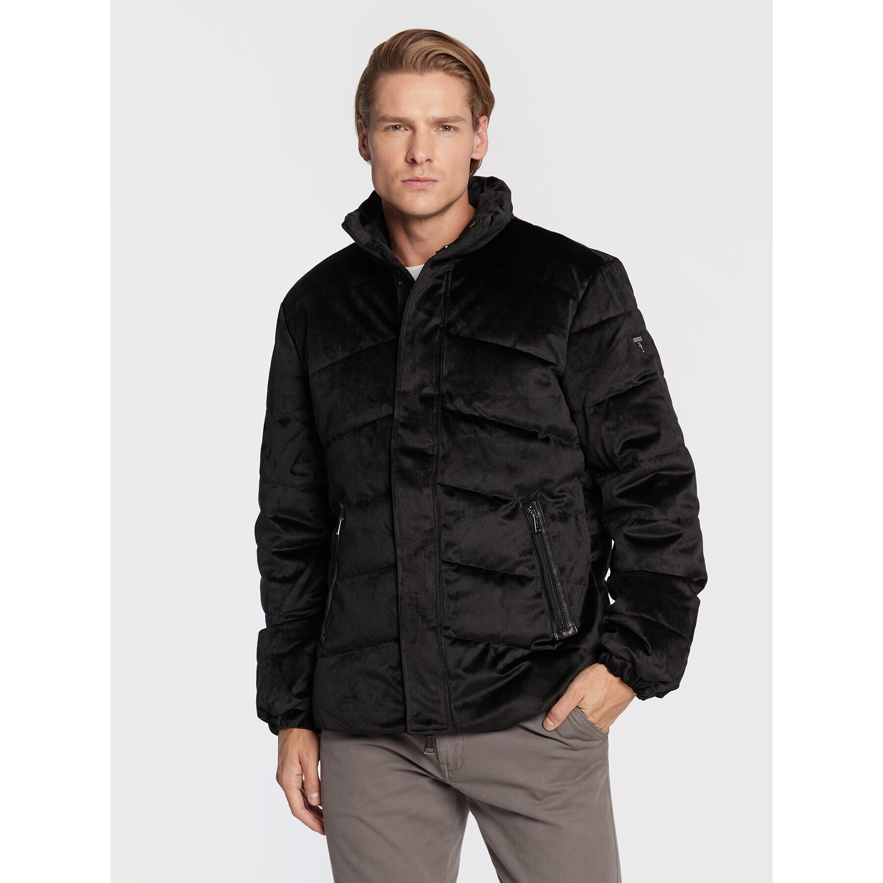 Guess Пухено яке Luxury M2BL49 WEZM0 Черен Regular Fit - Pepit.bg