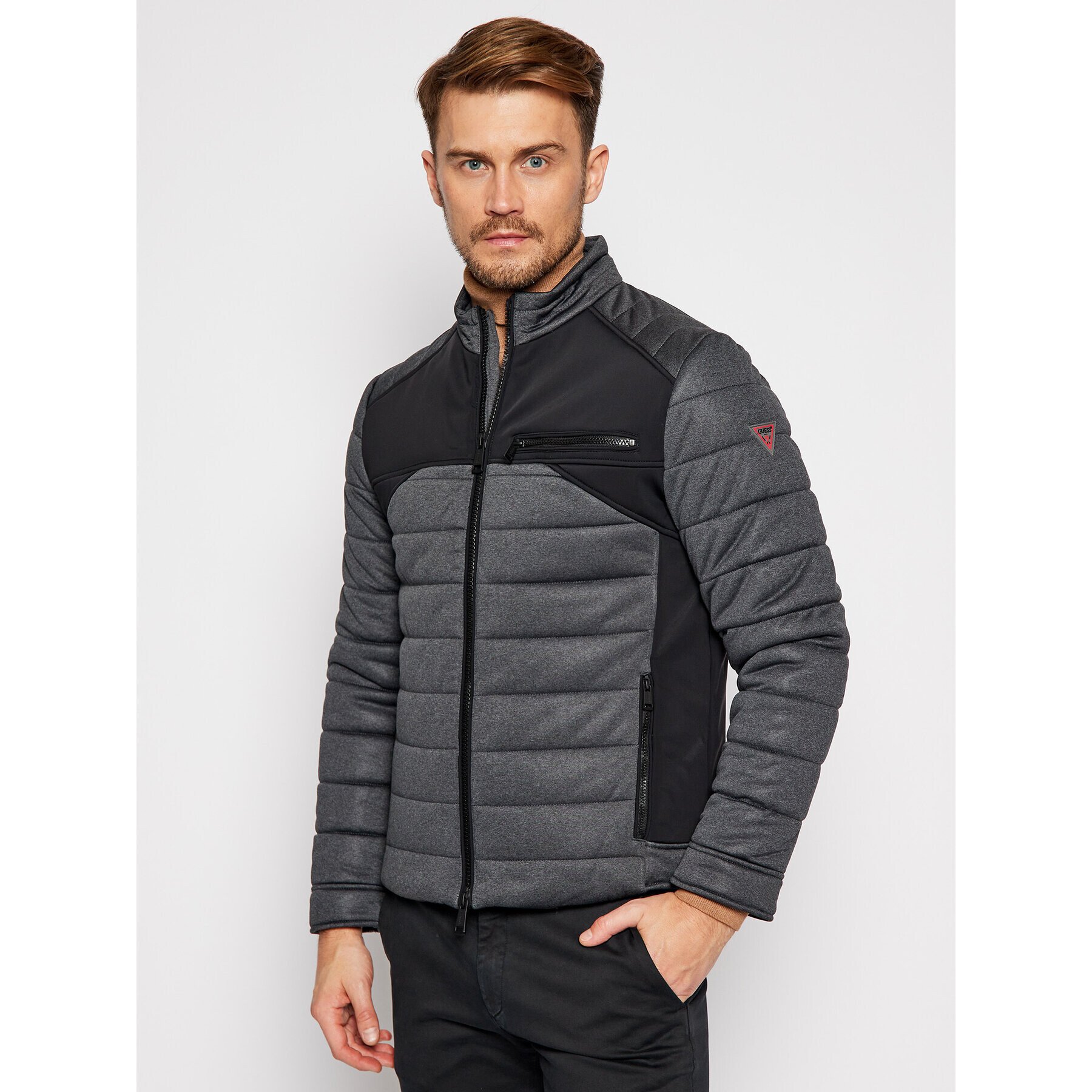 Guess Пухено яке M0BL49 WD940 Сив Regular Fit - Pepit.bg