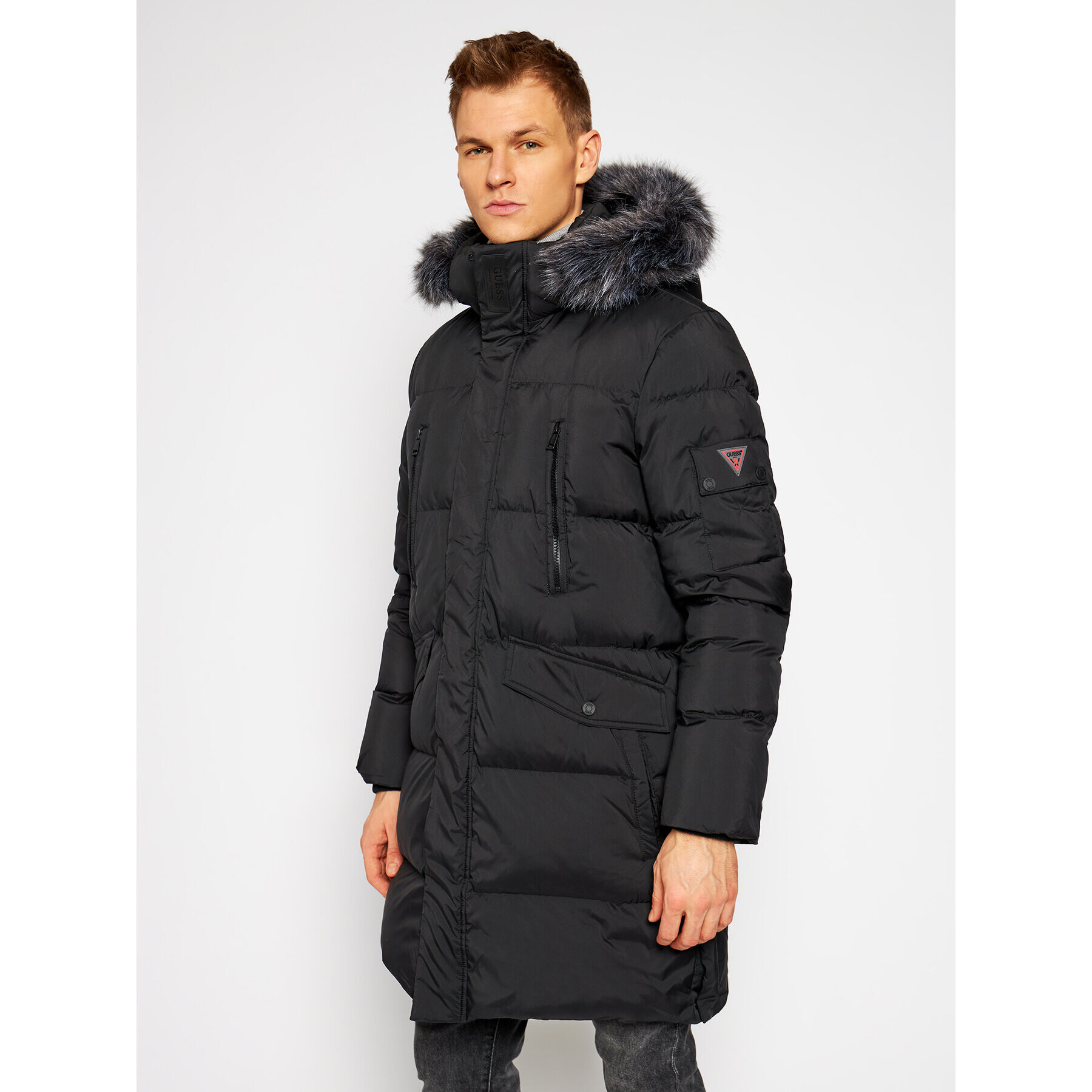 Guess Пухено яке M0BL54 WDA80 Черен Regular Fit - Pepit.bg