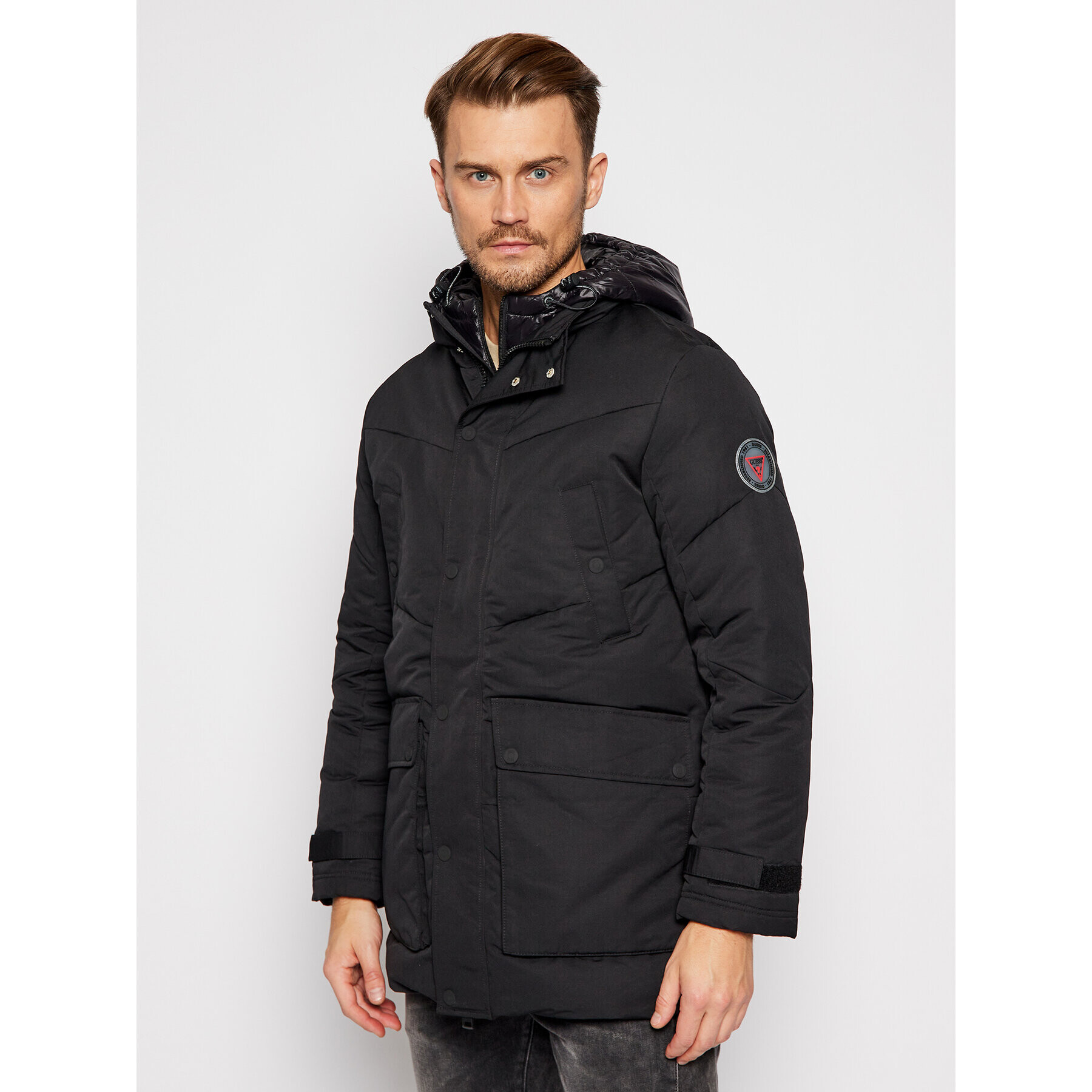 Guess Пухено яке M0BL66 WDA70 Черен Regular Fit - Pepit.bg