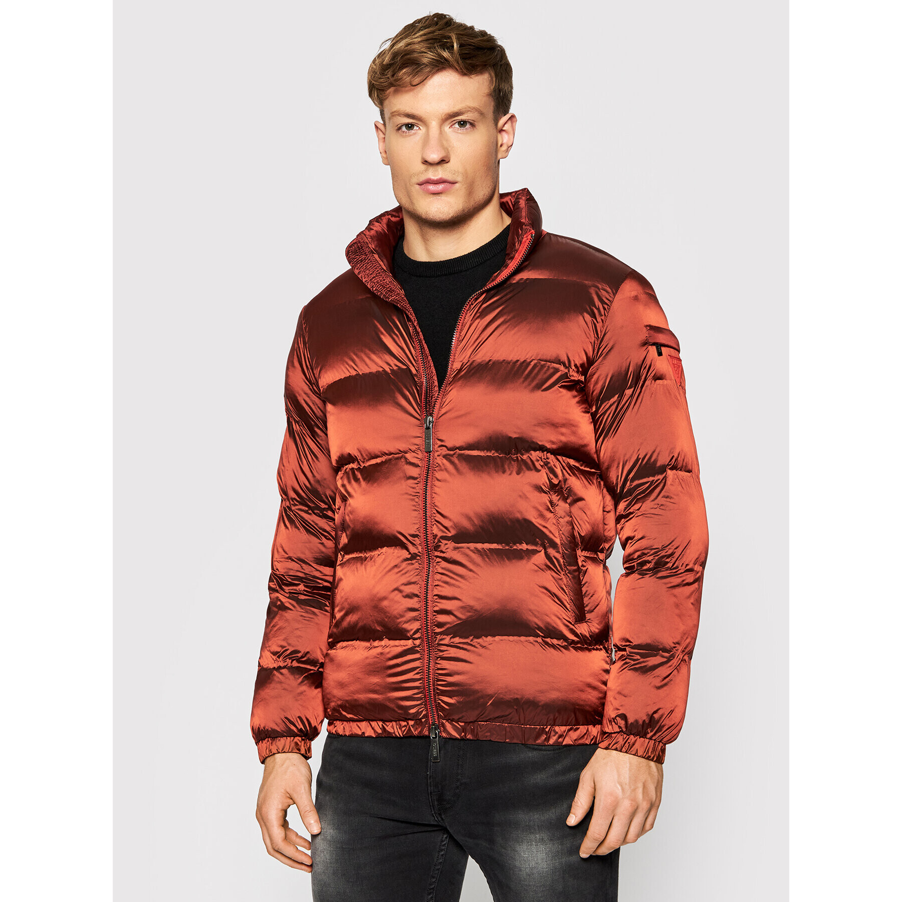 Guess Пухено яке M1BL38 WE4N0 Оранжев Regular Fit - Pepit.bg