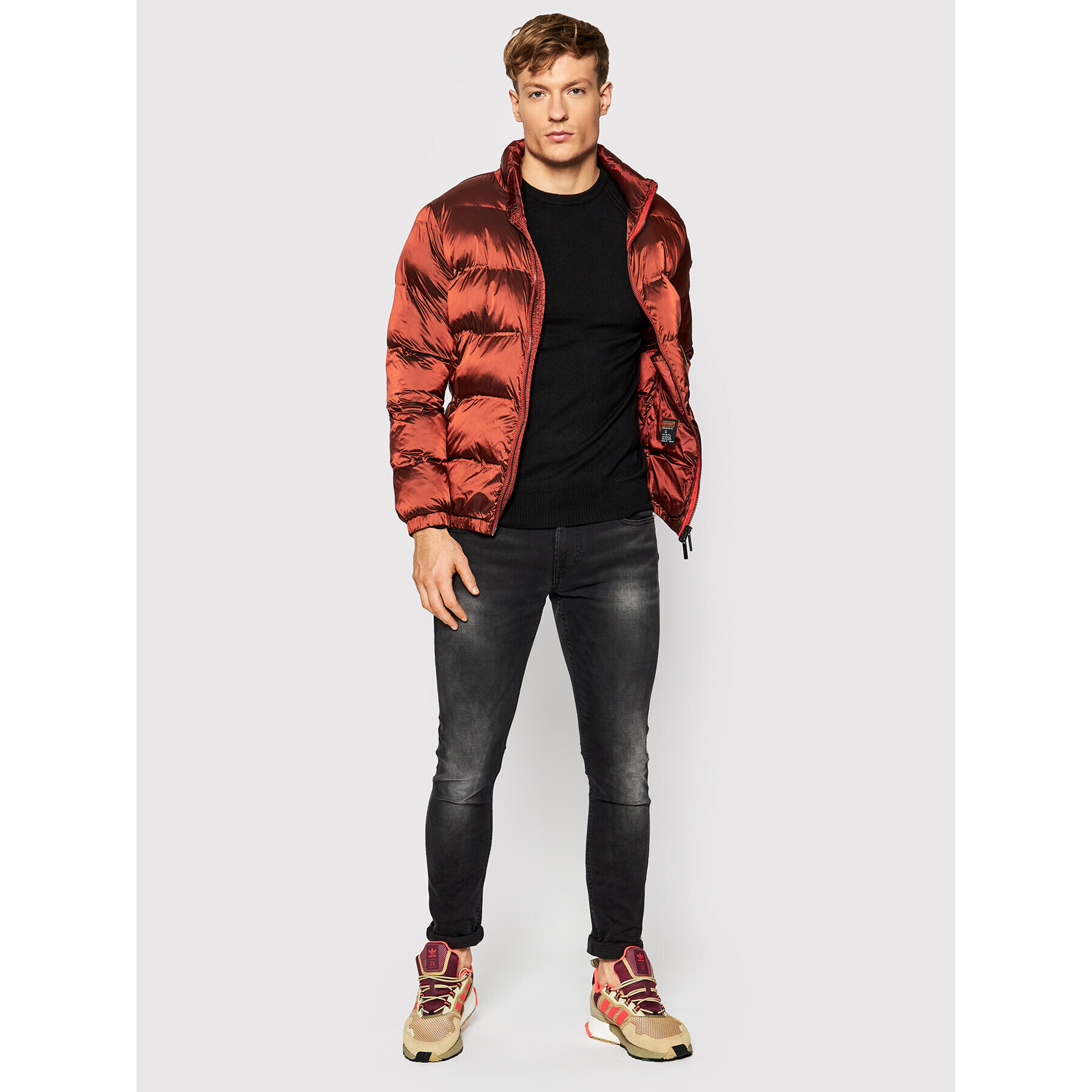 Guess Пухено яке M1BL38 WE4N0 Оранжев Regular Fit - Pepit.bg