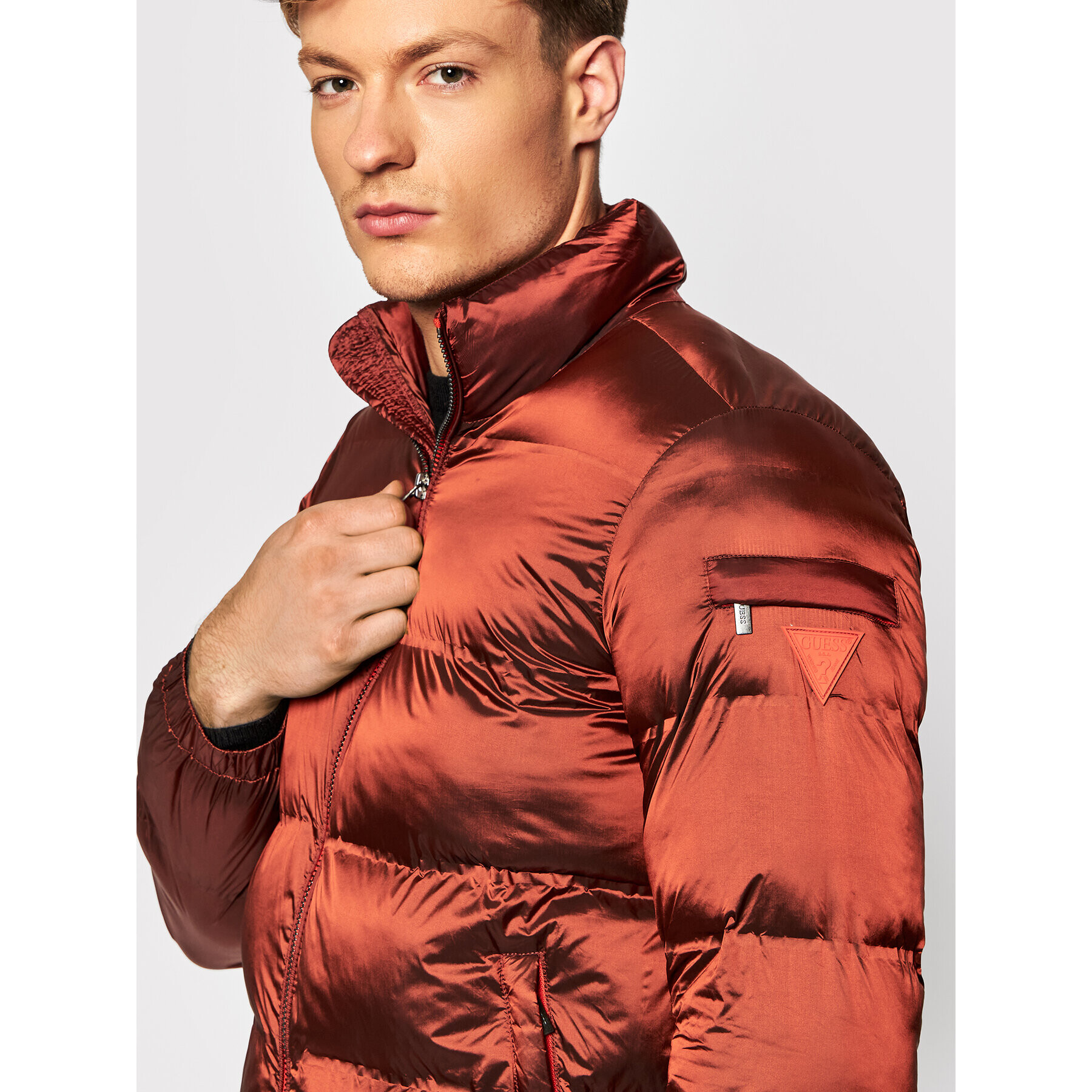 Guess Пухено яке M1BL38 WE4N0 Оранжев Regular Fit - Pepit.bg