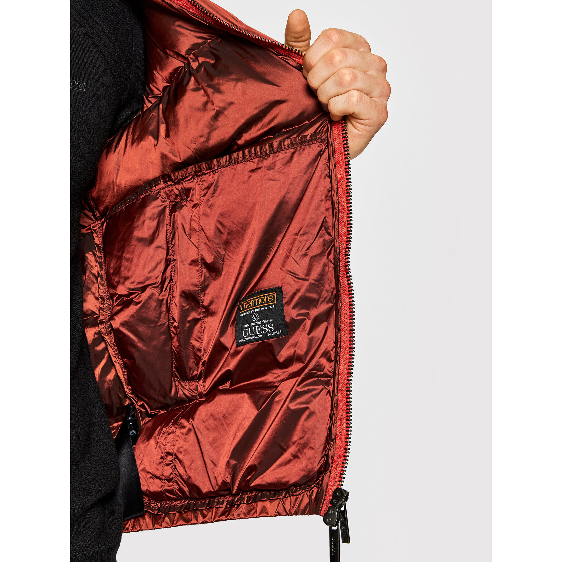 Guess Пухено яке M1BL38 WE4N0 Оранжев Regular Fit - Pepit.bg