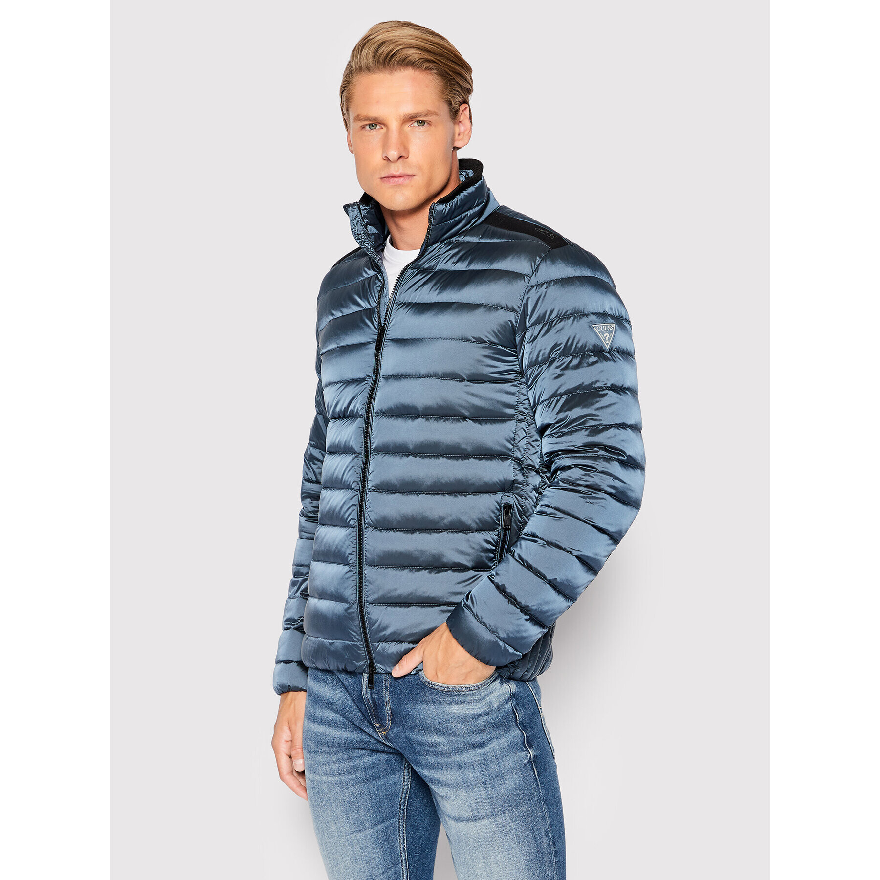 Guess Пухено яке M1RL47 WDQ50 Тъмносин Regular Fit - Pepit.bg