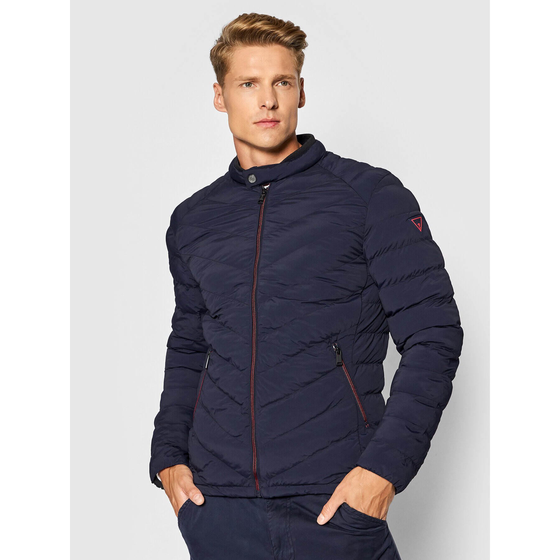 Guess Пухено яке M1YL05 WDZF0 Тъмносин Regular Fit - Pepit.bg