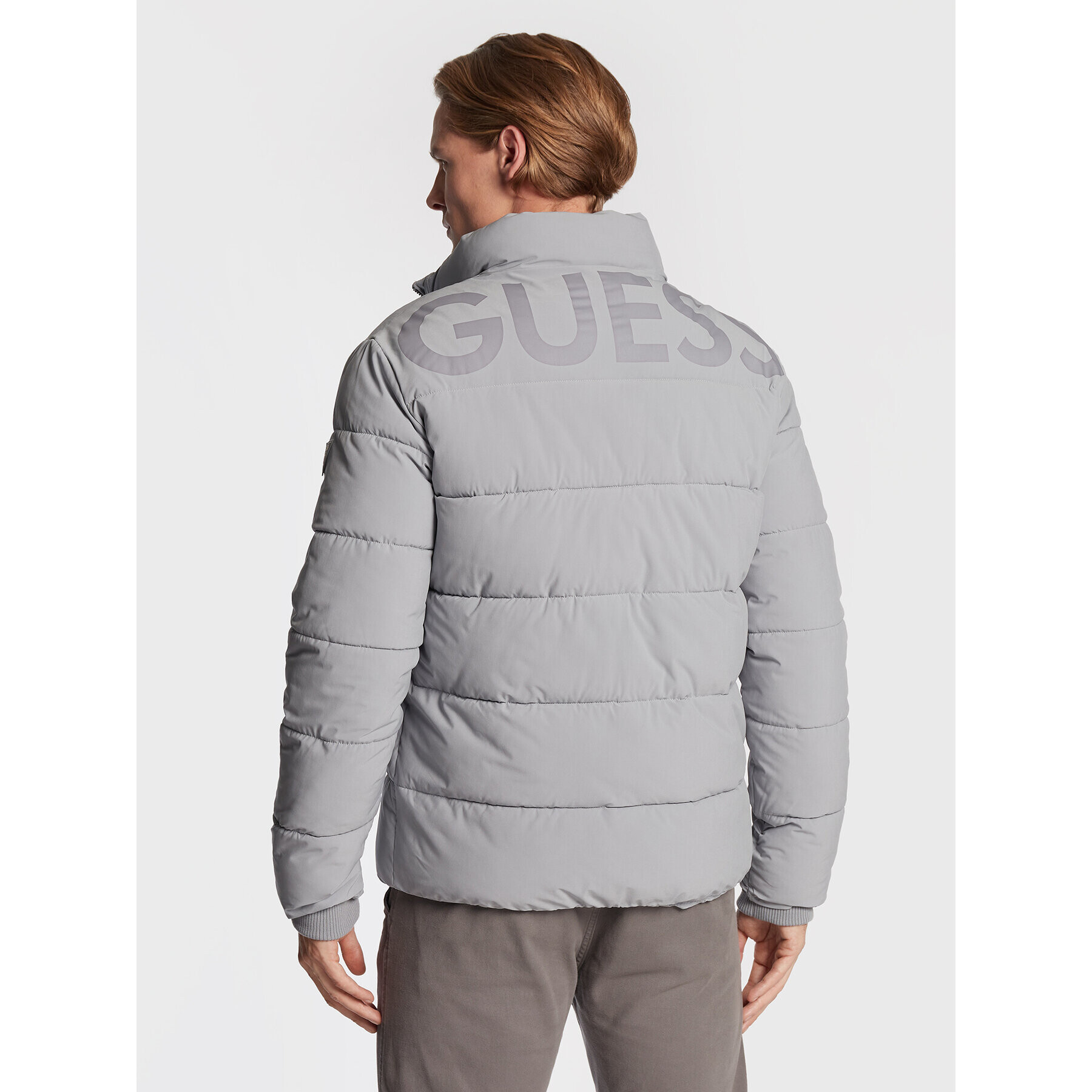 Guess Пухено яке M2BL17 WEYX2 Сив Regular Fit - Pepit.bg