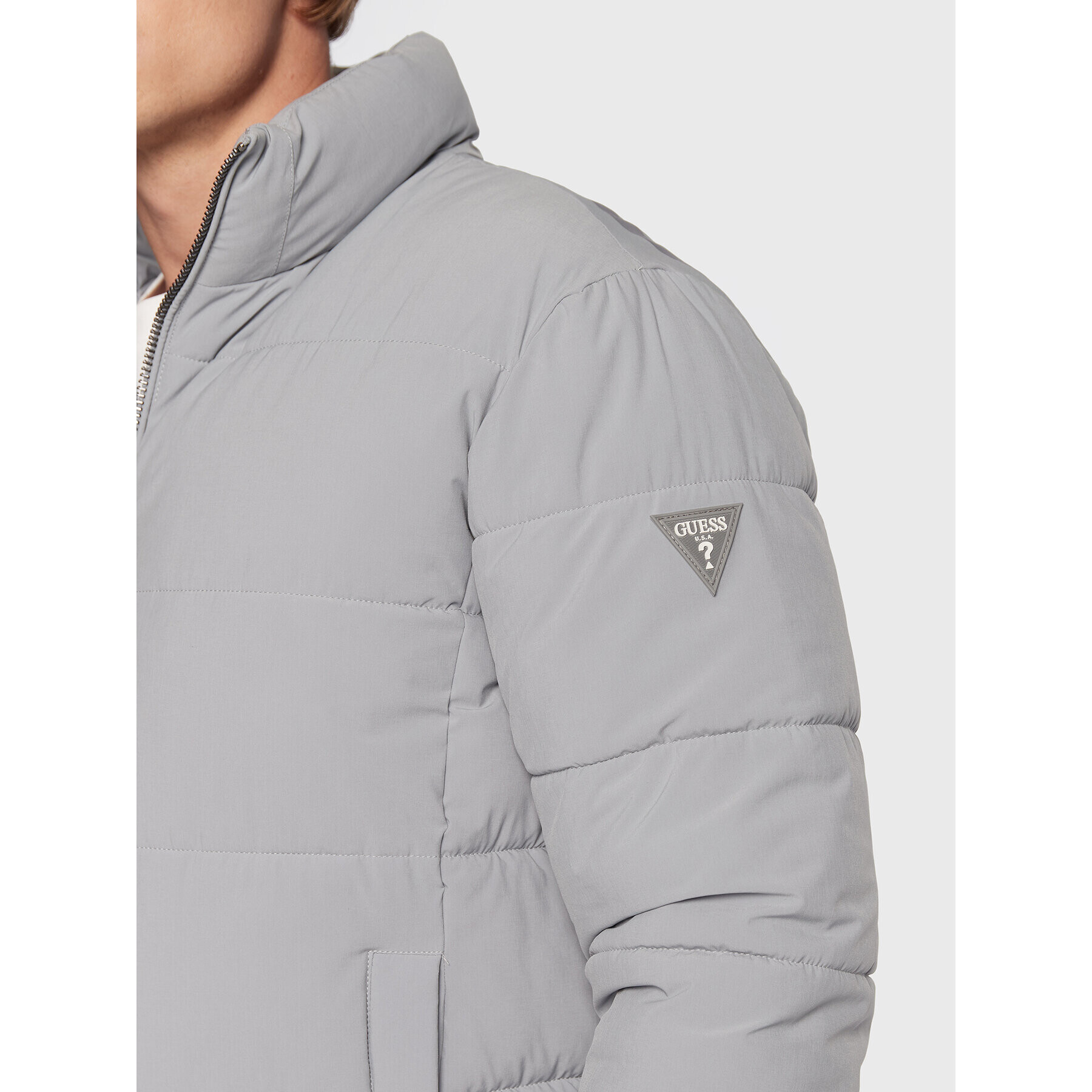 Guess Пухено яке M2BL17 WEYX2 Сив Regular Fit - Pepit.bg