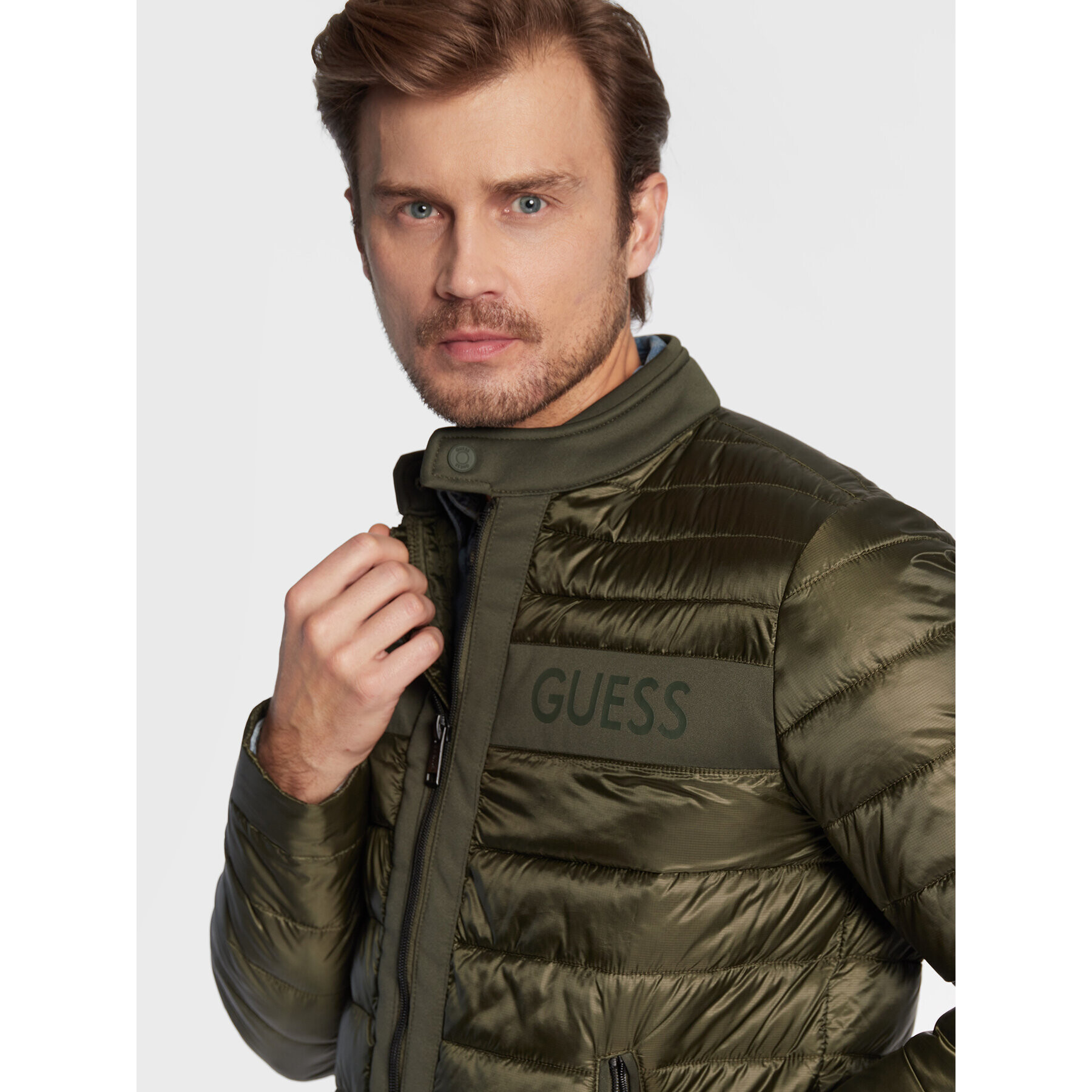 Guess Пухено яке M2BL18 WEYY2 Зелен Regular Fit - Pepit.bg