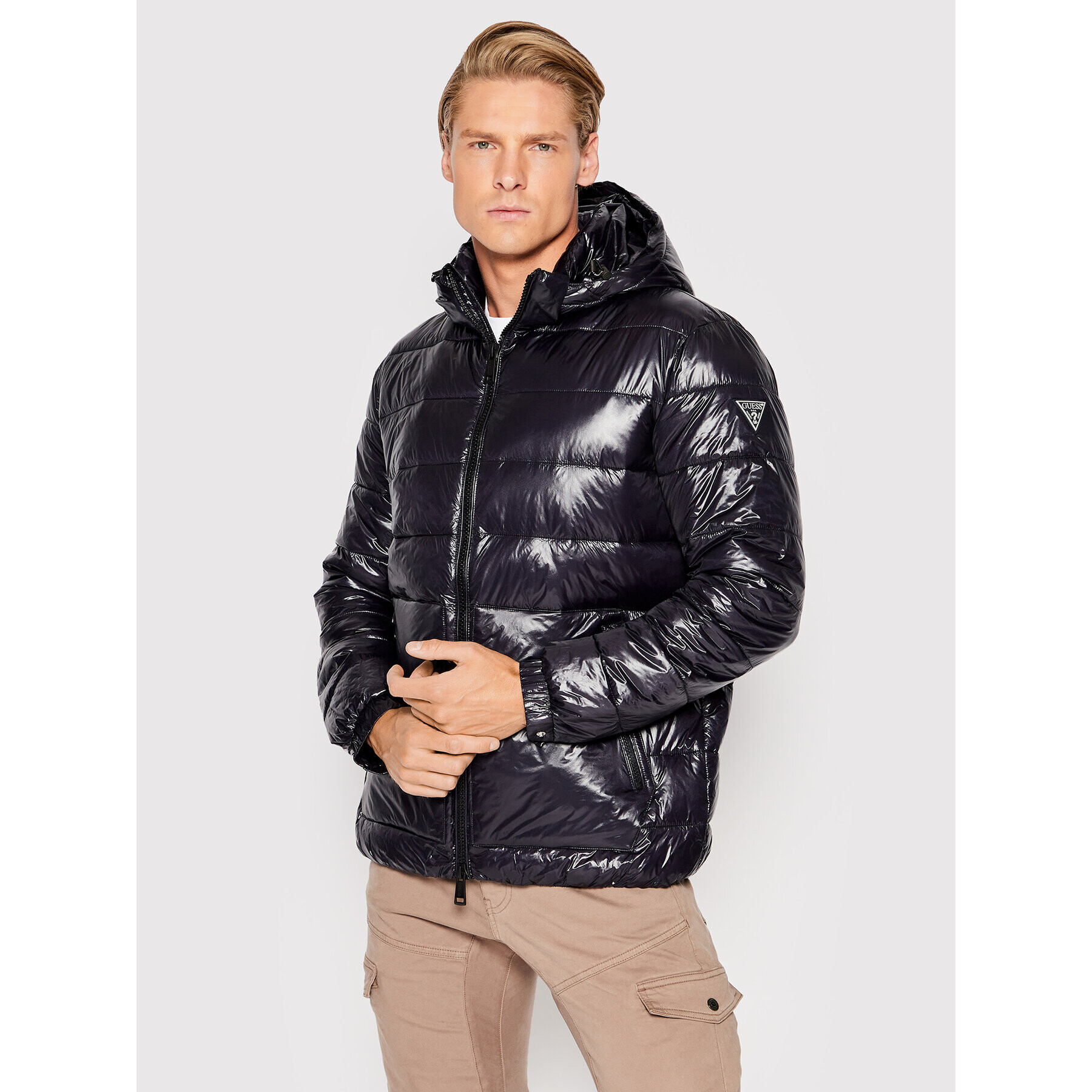 Guess Пухено яке M2YL27 WEJK0 Тъмносин Regular Fit - Pepit.bg